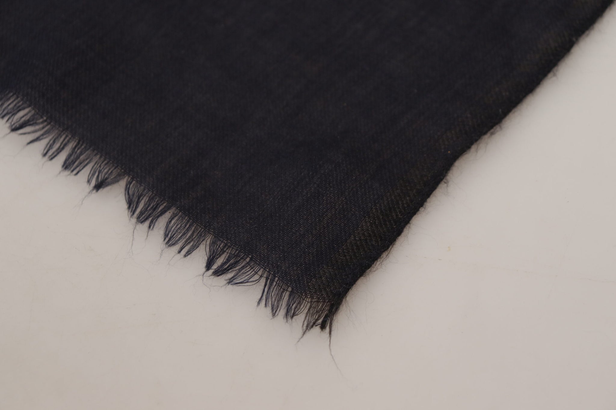 Dolce & Gabbana Black Neck Wrap Fringe Shawl Scarf