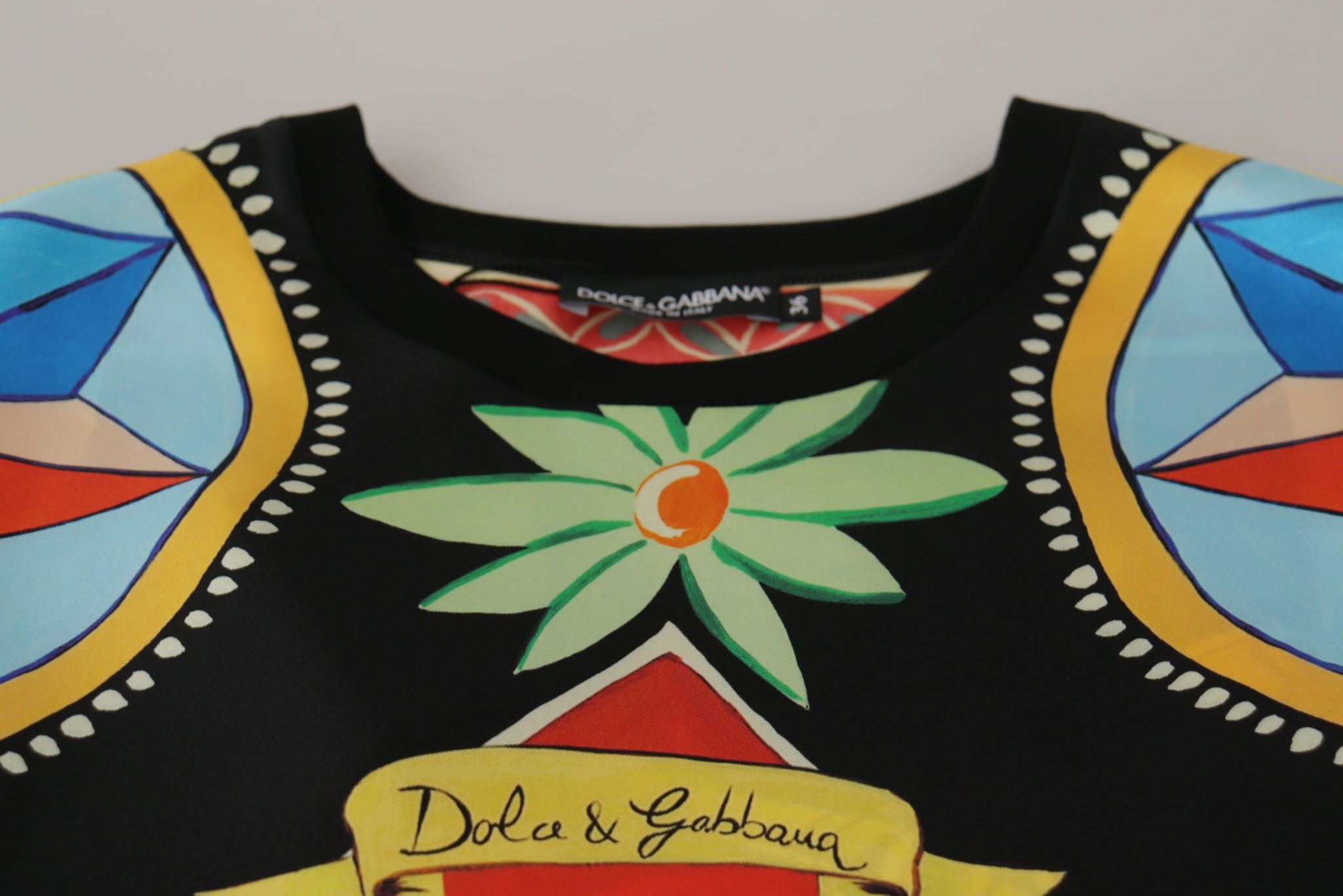 Multicolor Soldier Carretto Silk Top  T-shirt