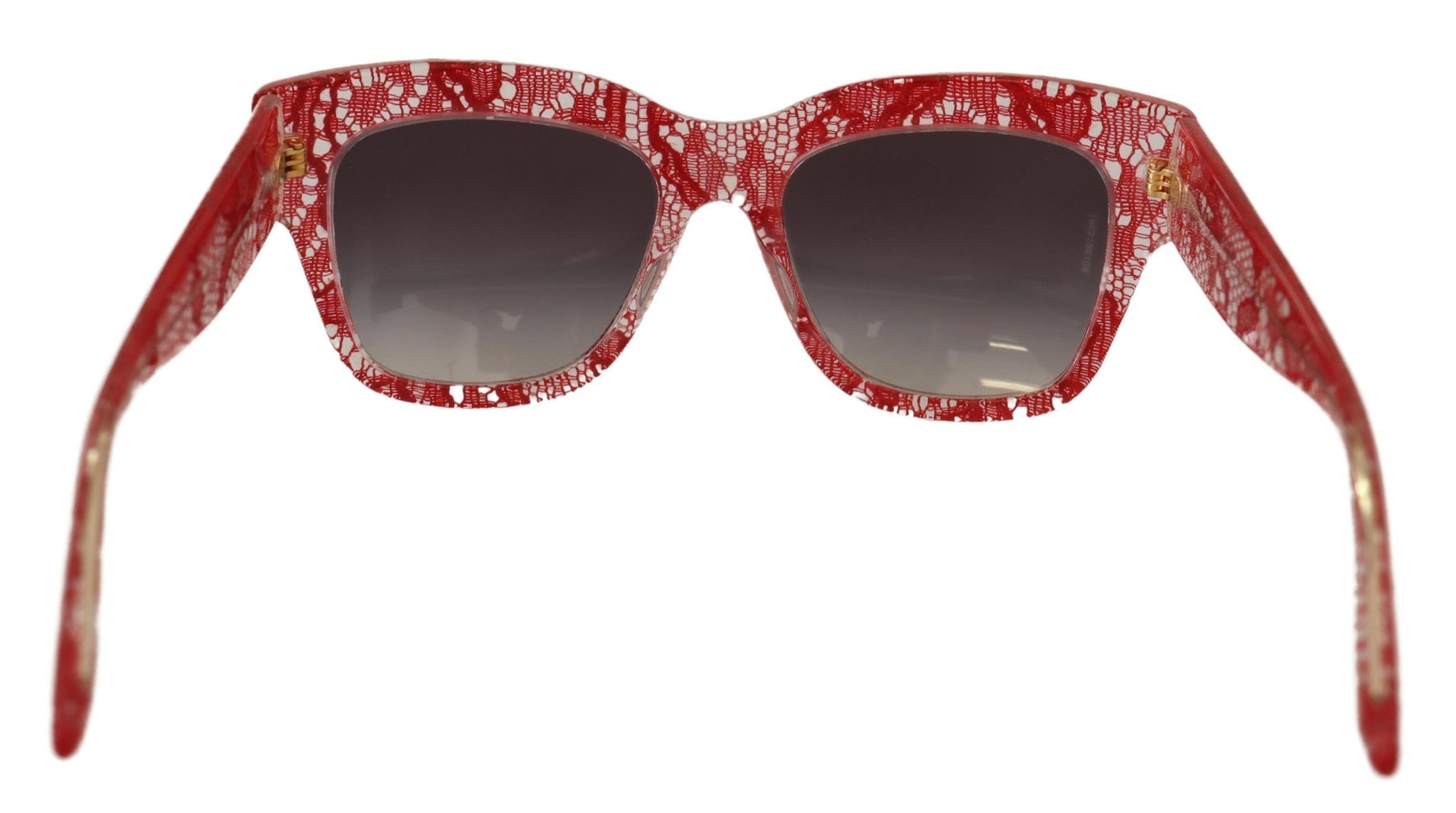 Red Lace Acetate Rectangle Shades Sunglasses