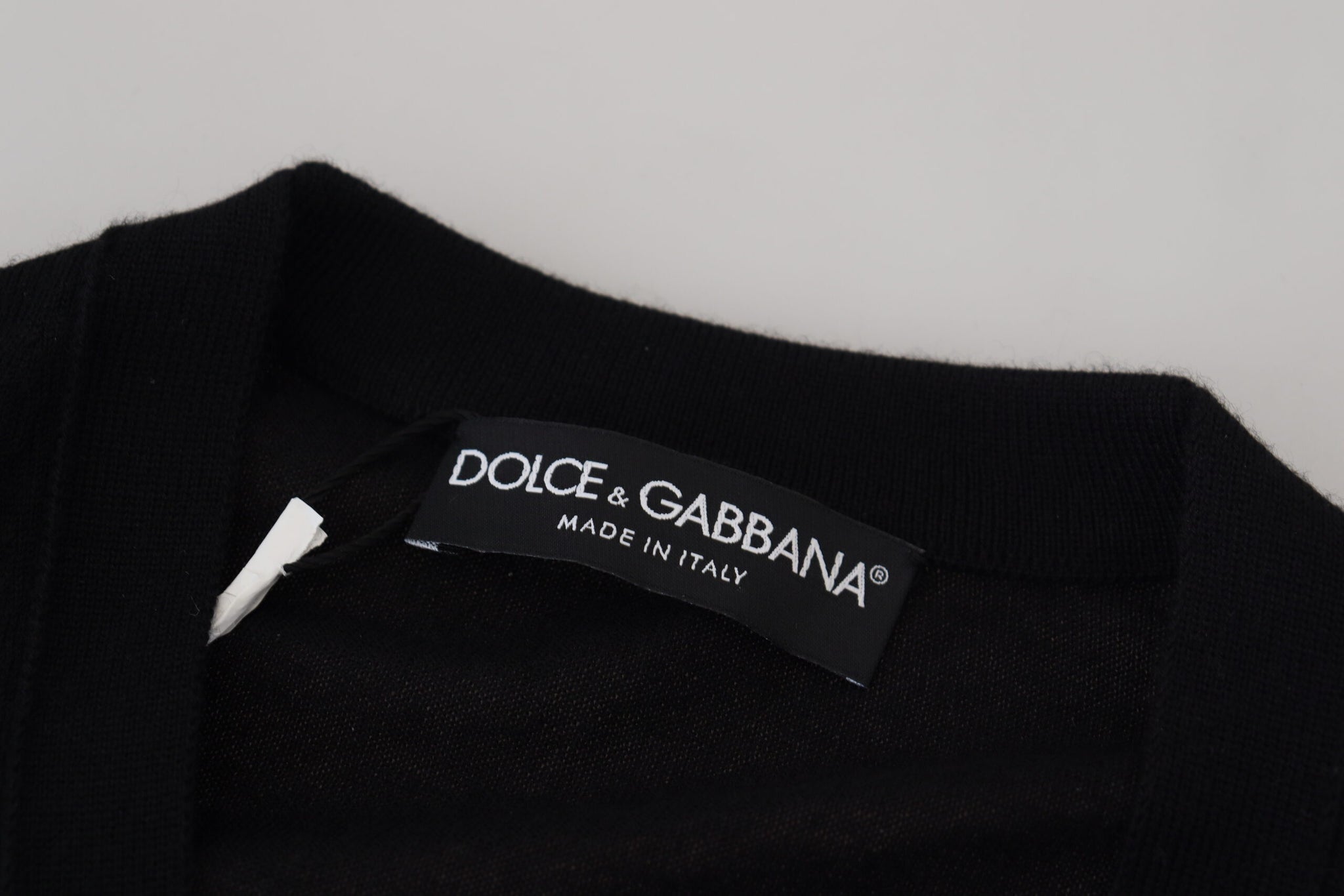 Dolce & Gabbana Black Cashmere Button Down Cardigan Sweater