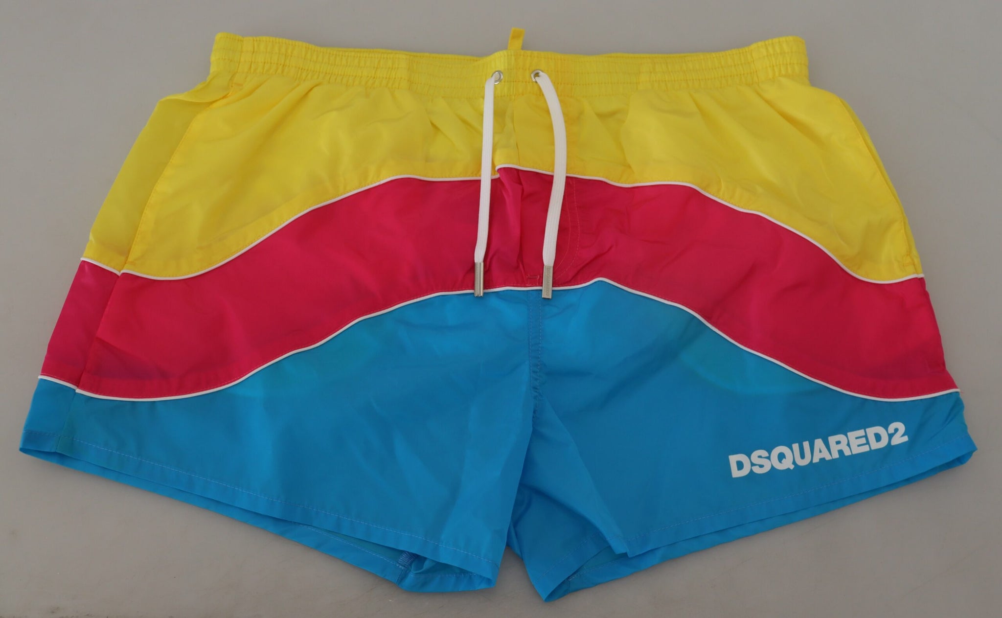 Dsquared² Multicolor Logo Print Men Beachwear Shorts Swimwear