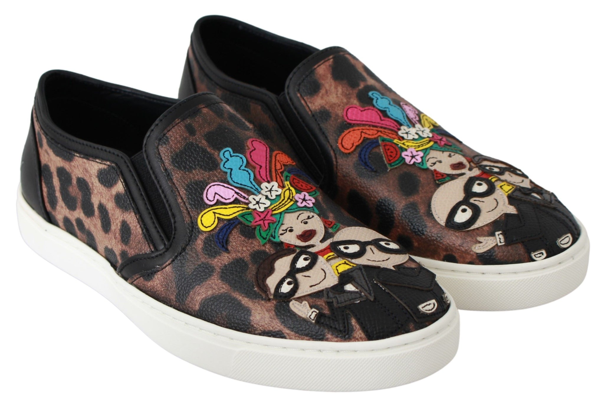 Leather Leopard #dgfamily Loafers Shoes