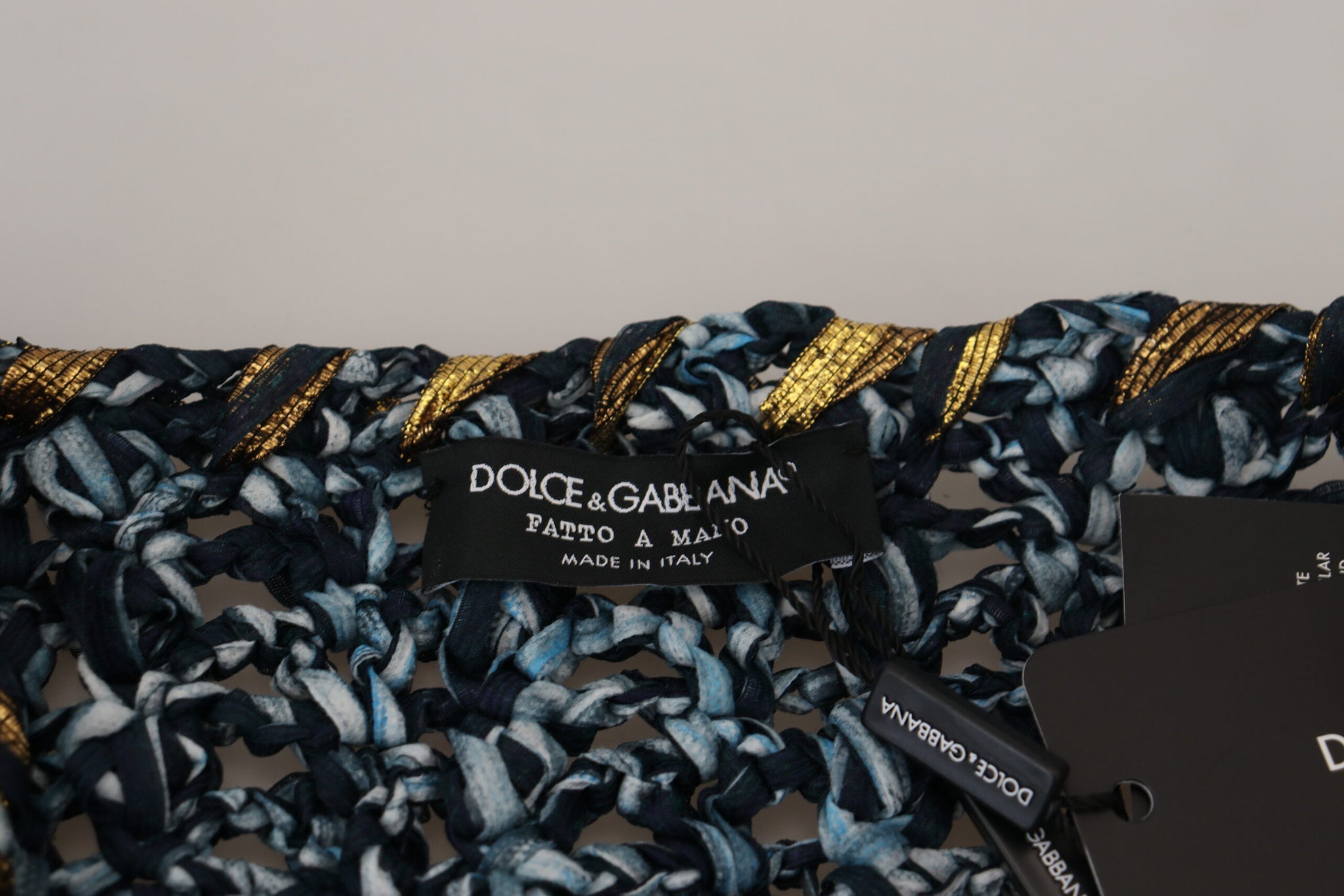 Dolce & Gabbana Blue Button Cardigan Fatto A Mano Sweater