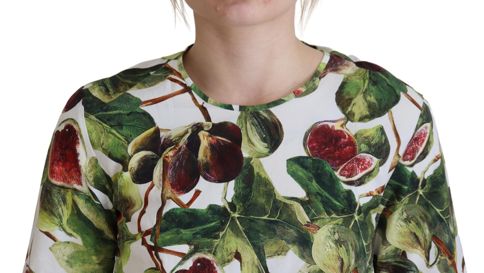 Crew-neck Cotton Top Blouse Fruit T-shirt