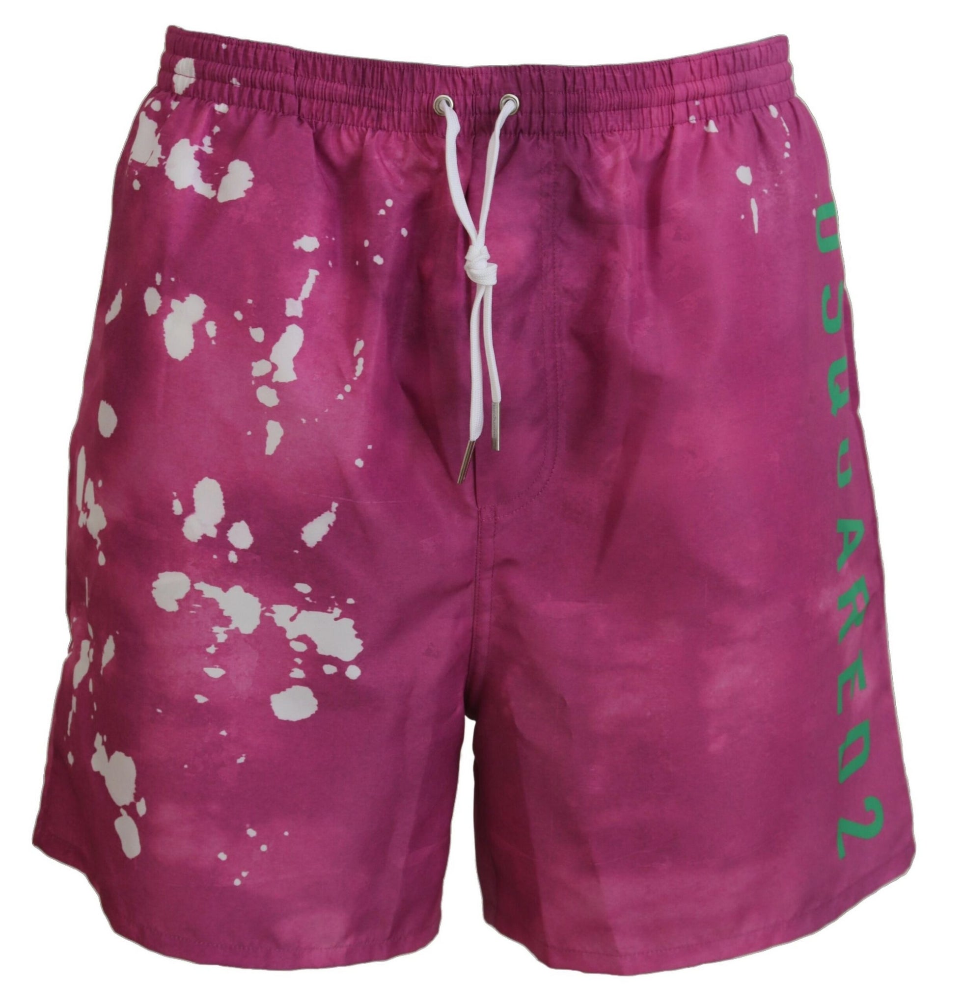 Dsquared² Pink Tie Dye Logo Men Beachwear Shorts Swimwear