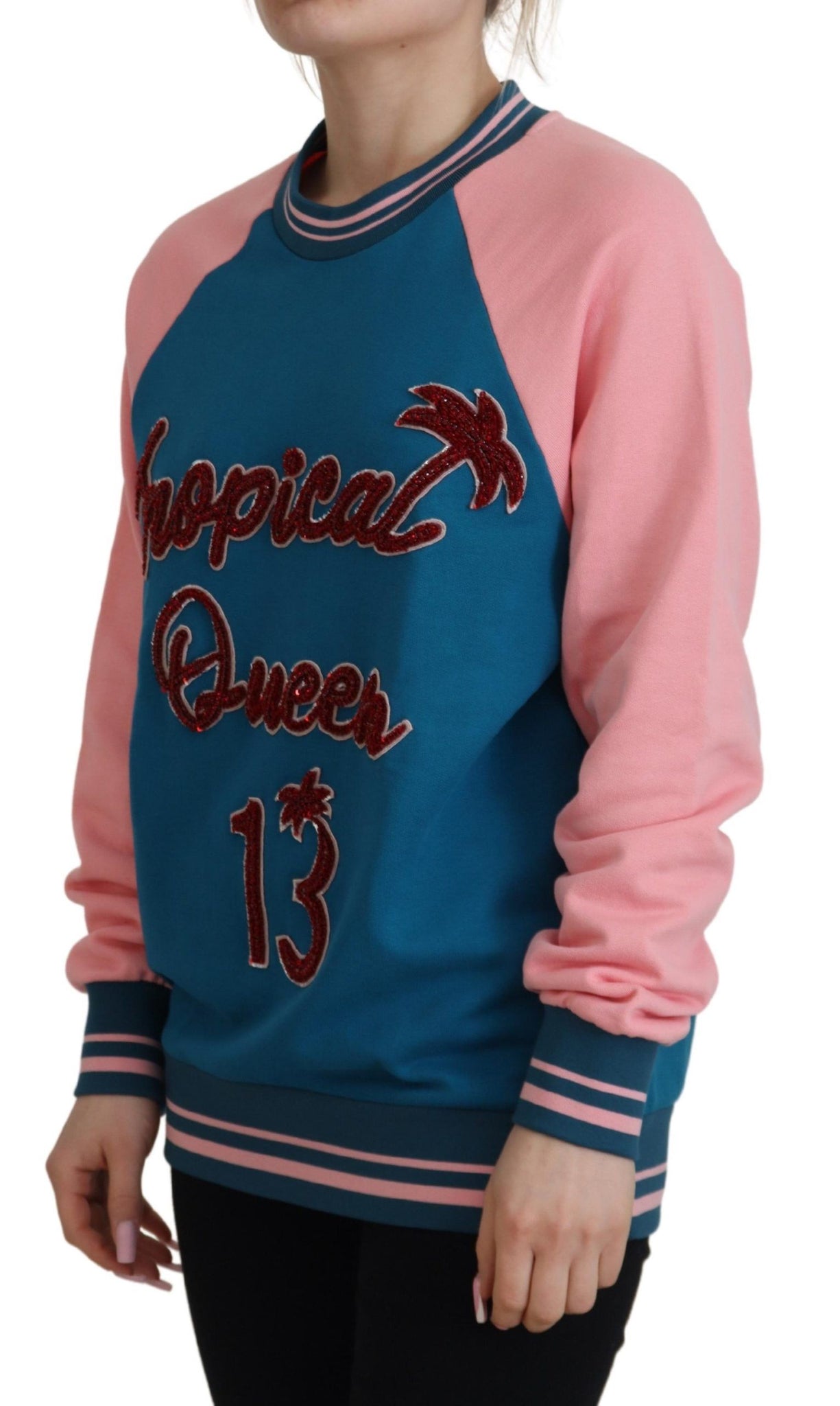 Blue Pink Queen Sequin Crystal Sweater