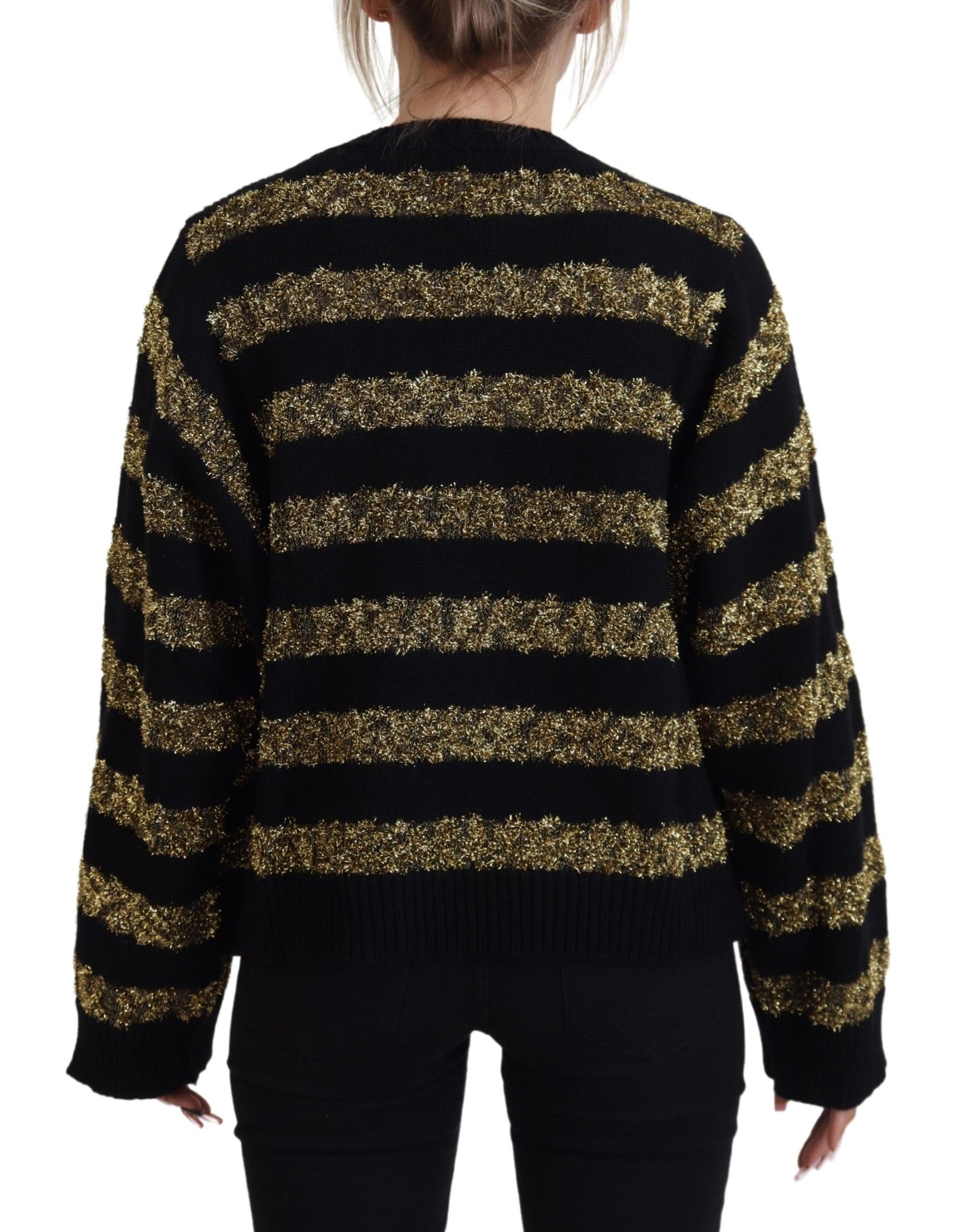 Black Gold D&G Crystal Cashmere Sweater