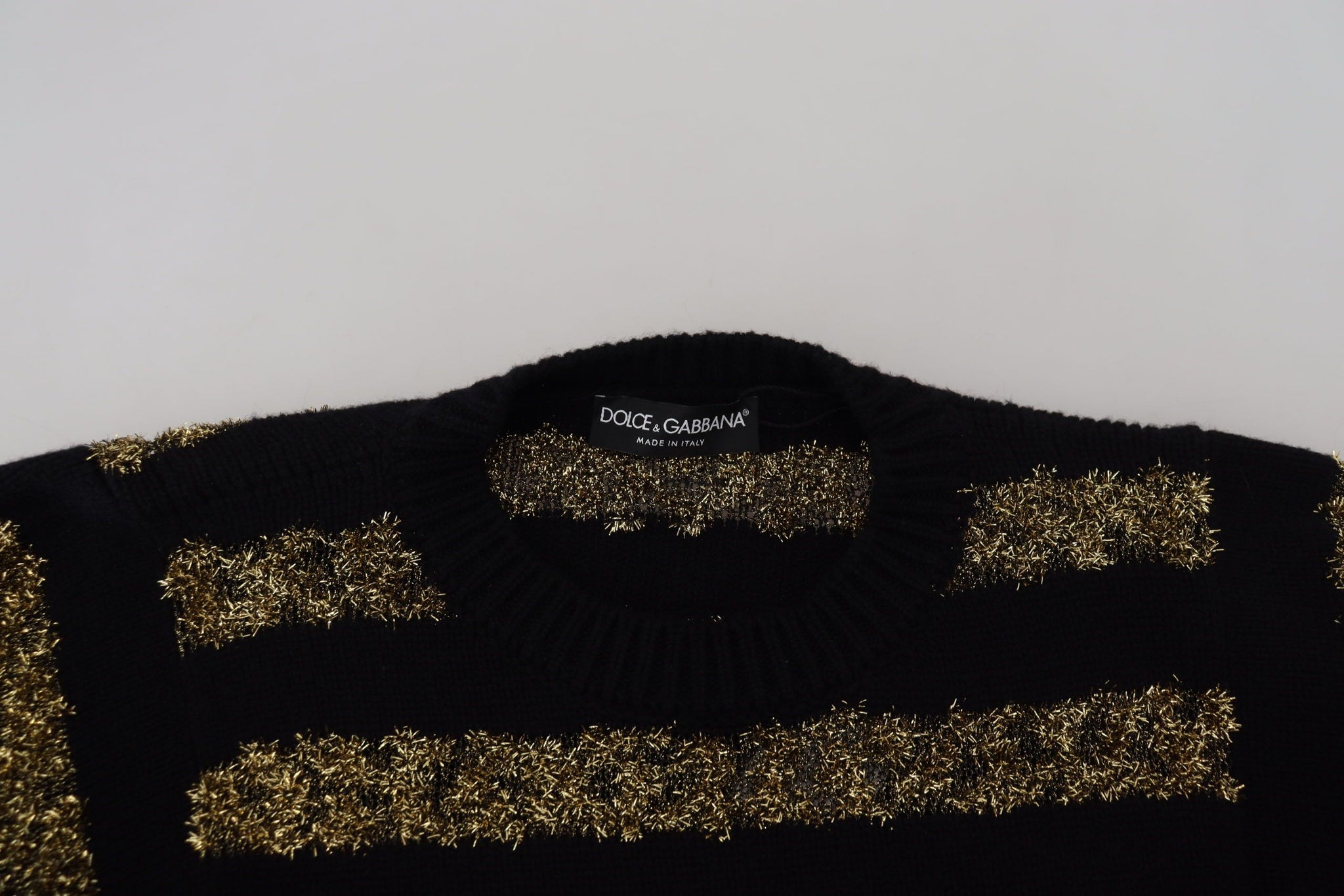 Black Gold D&G Crystal Cashmere Sweater