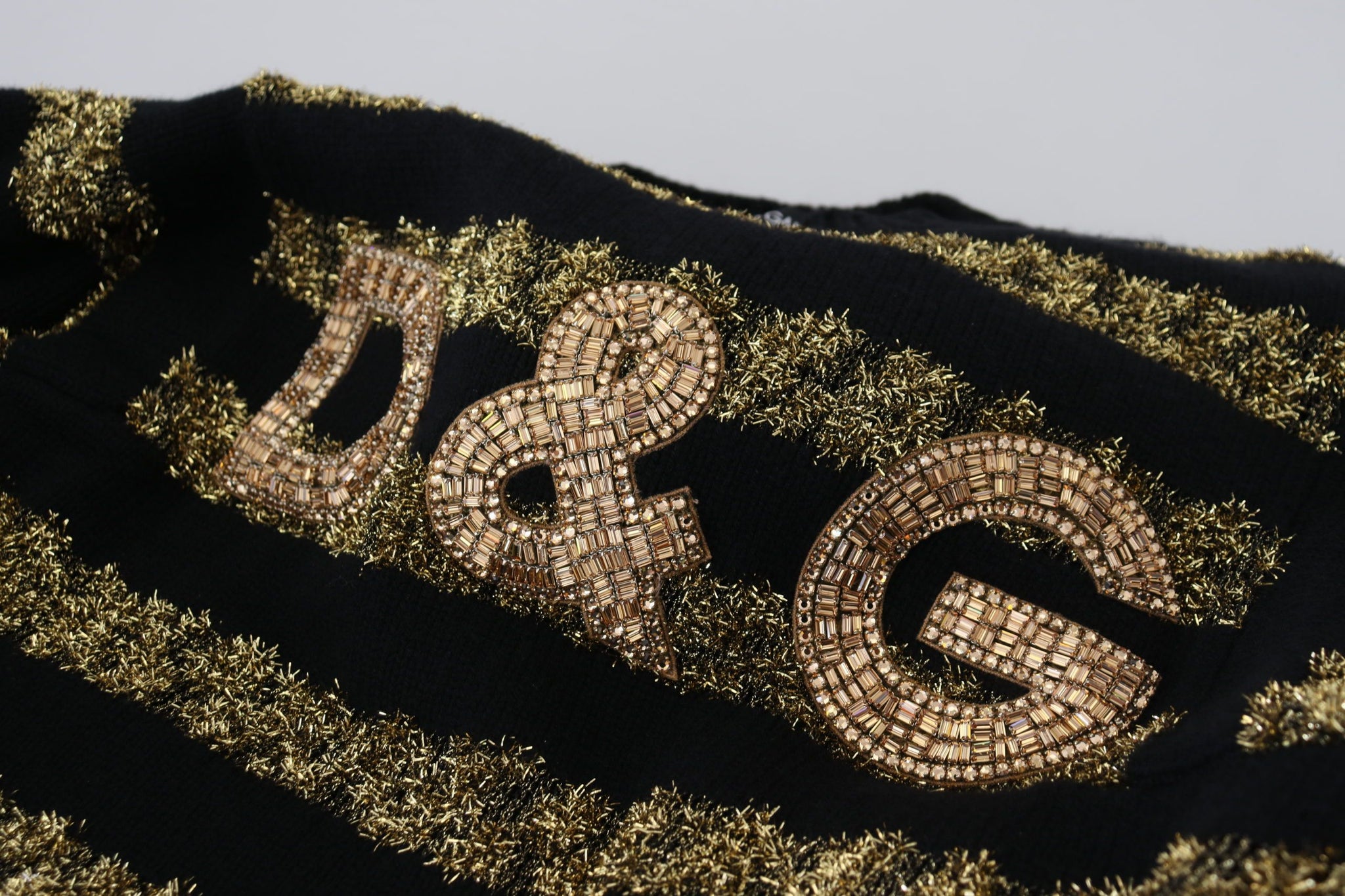 Black Gold D&G Crystal Cashmere Sweater