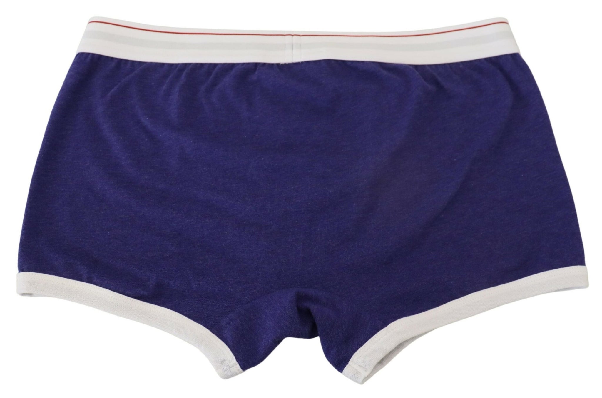 Dsquared² Blue White Logo Cotton Stretch Men Trunk Underwear