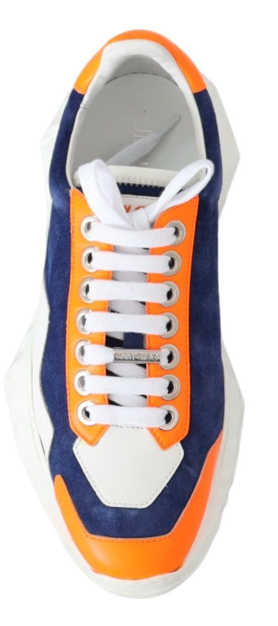 Diamond Blue Orange Leather Sneaker