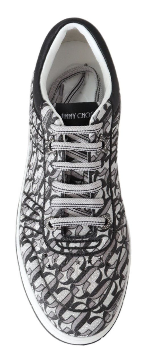 Silver Black Glitter Hawaii Sneakers