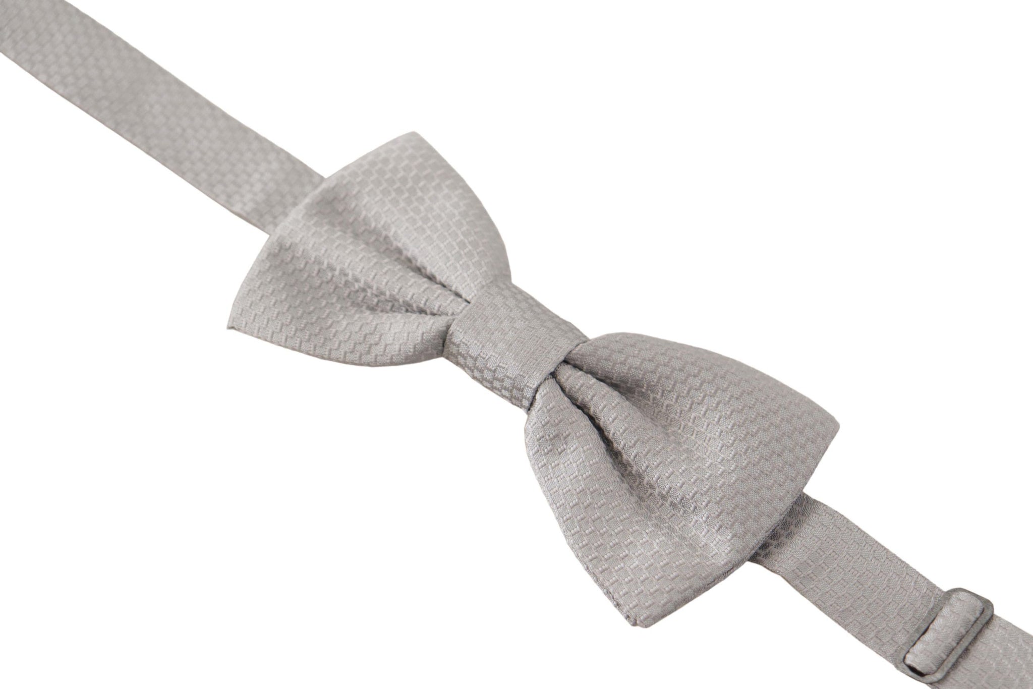 Gray 100% Silk Adjustable Neck Papillon Tie