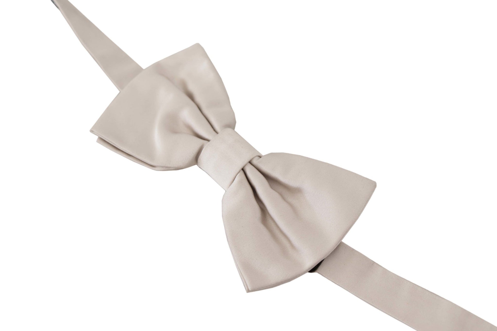 Gray 100% Silk Adjustable Neck Papillon Tie