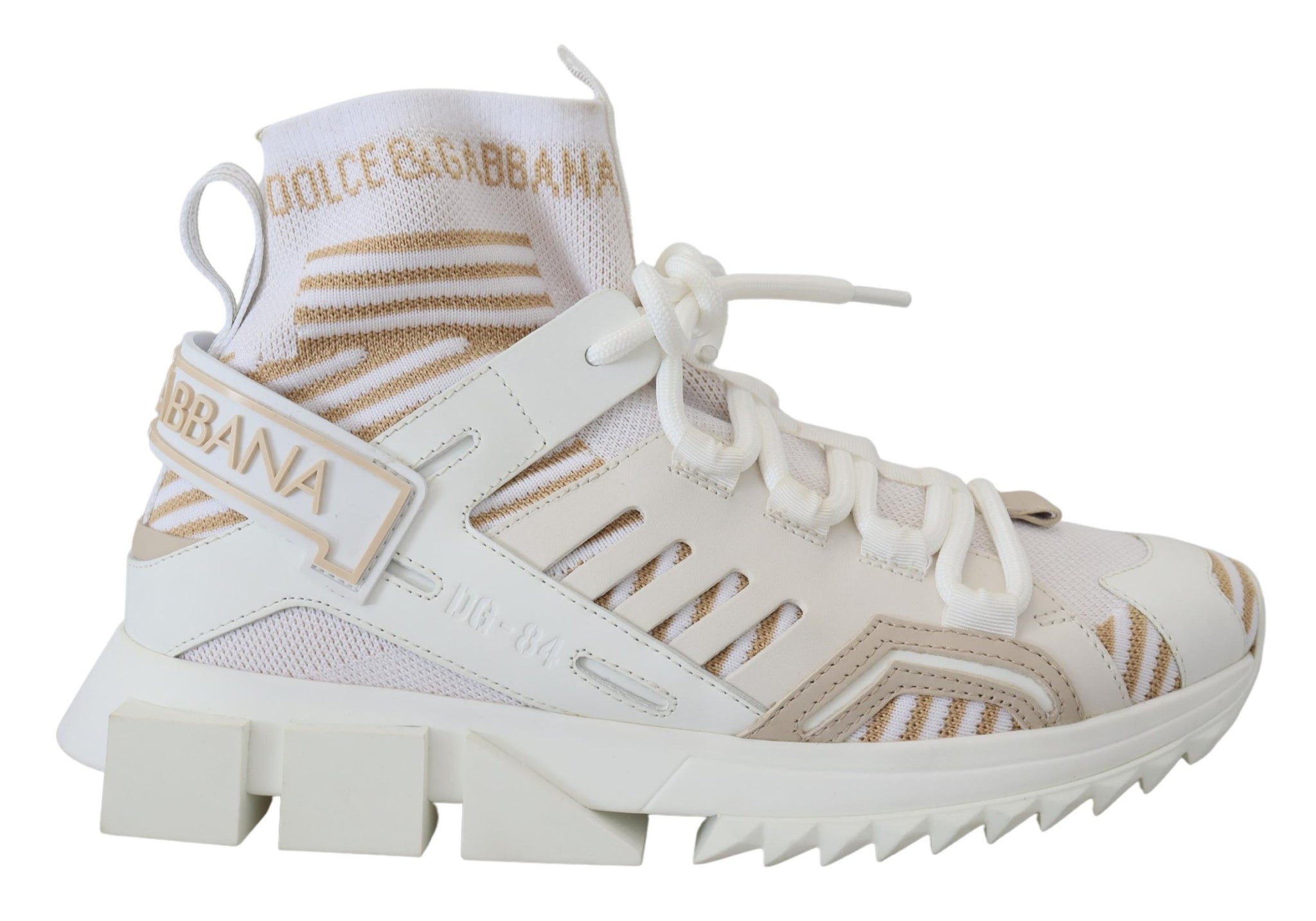 White Beige Sorrento Sneakers Shoes