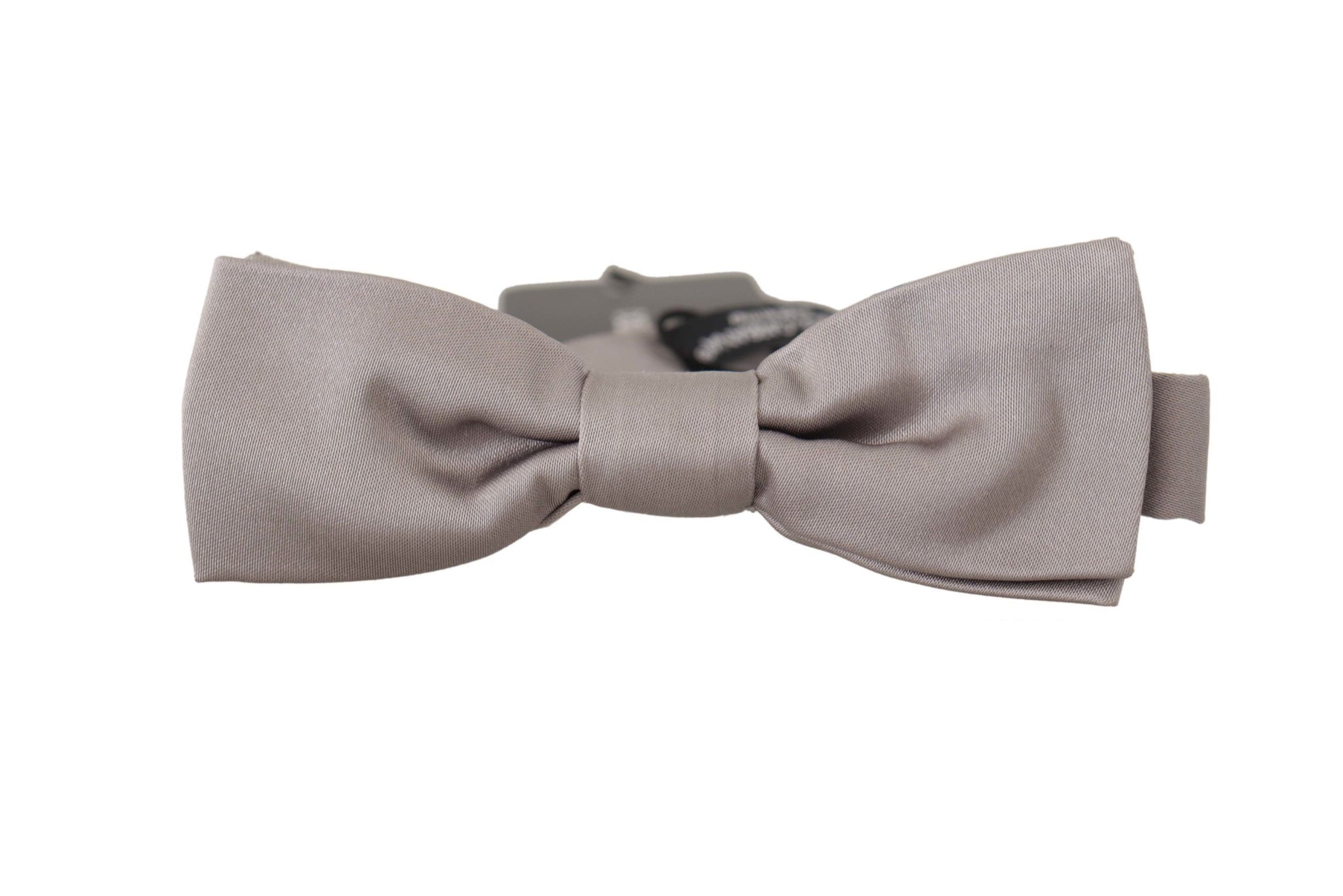 Silver 100% Silk Slim Adjustable Neck Papillon Tie