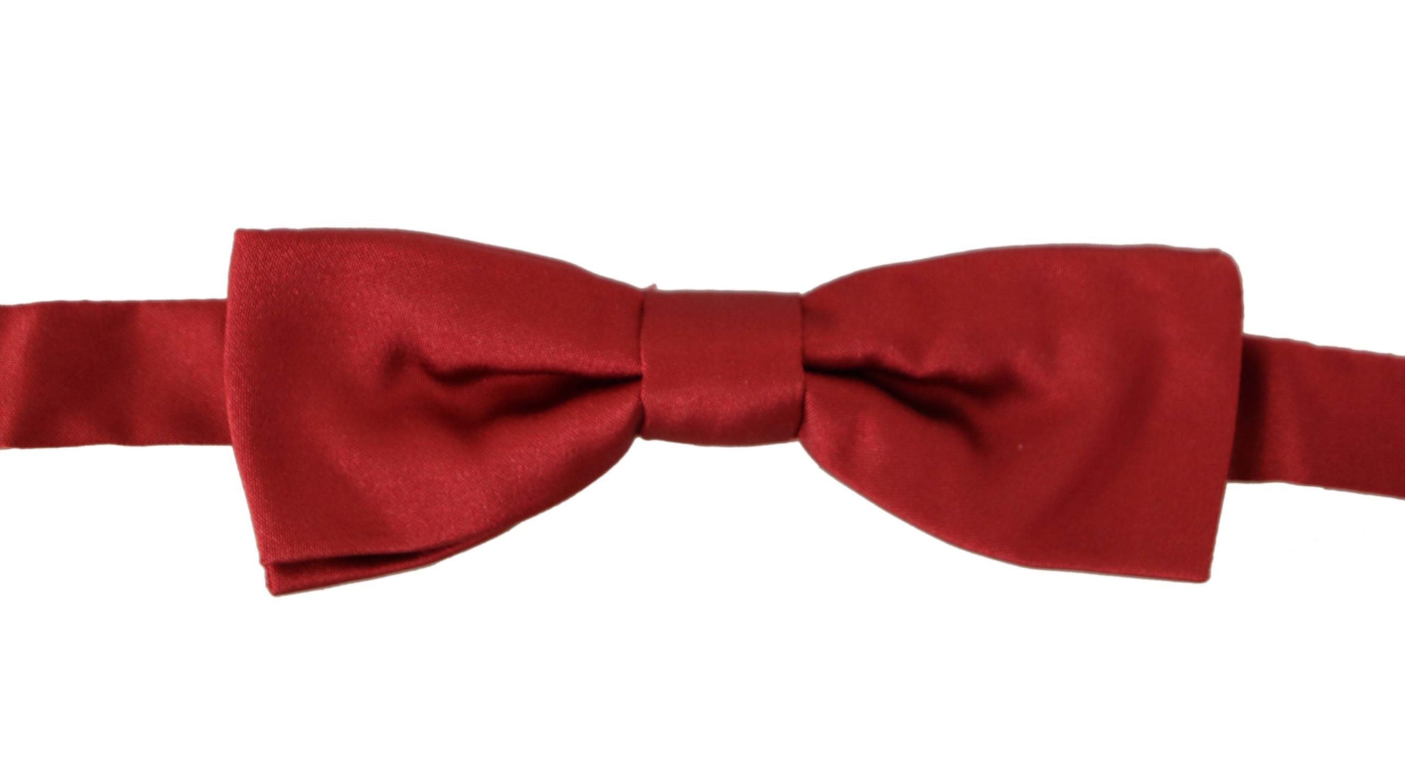 Red 100% Silk Slim Adjustable Neck Papillon Bow Tie