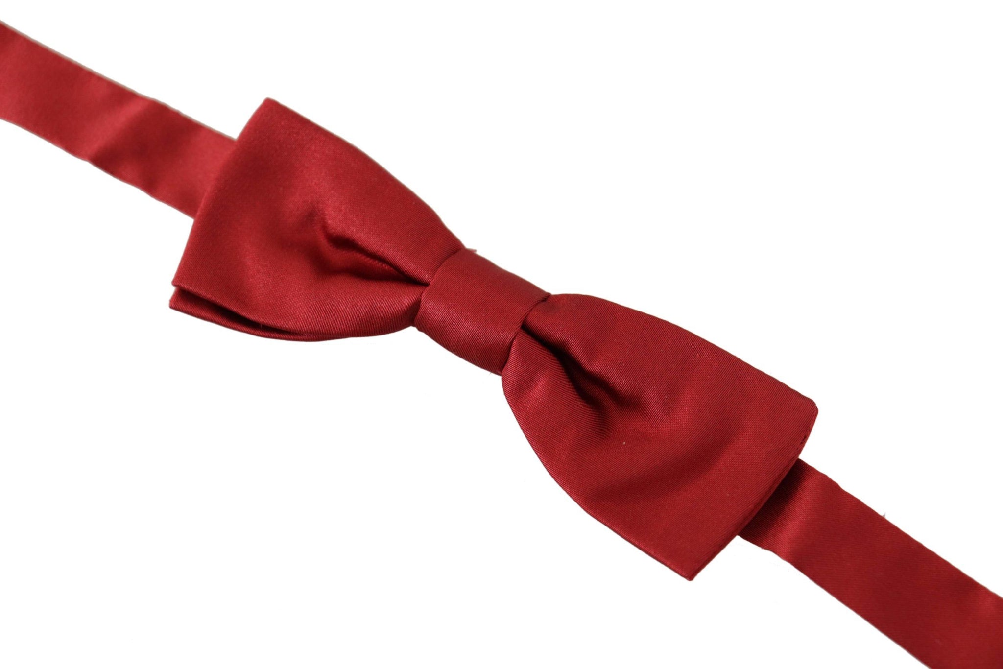 Red 100% Silk Slim Adjustable Neck Papillon Bow Tie