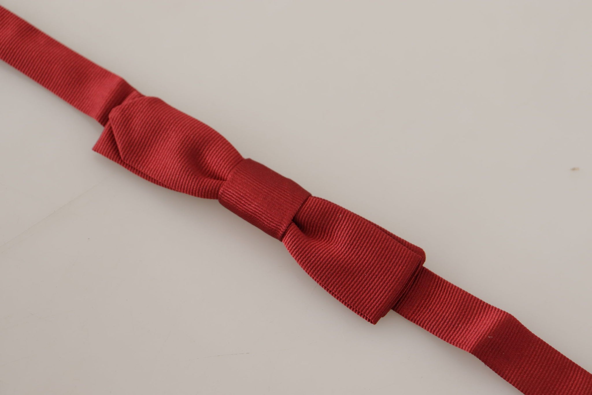 Red 100% Silk Slim Adjustable Neck Papillon Bow Tie