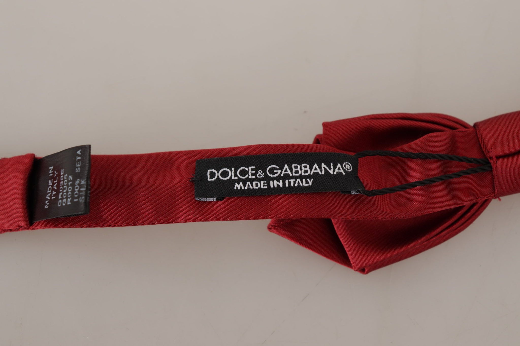 Red 100% Silk Slim Adjustable Neck Papillon Bow Tie