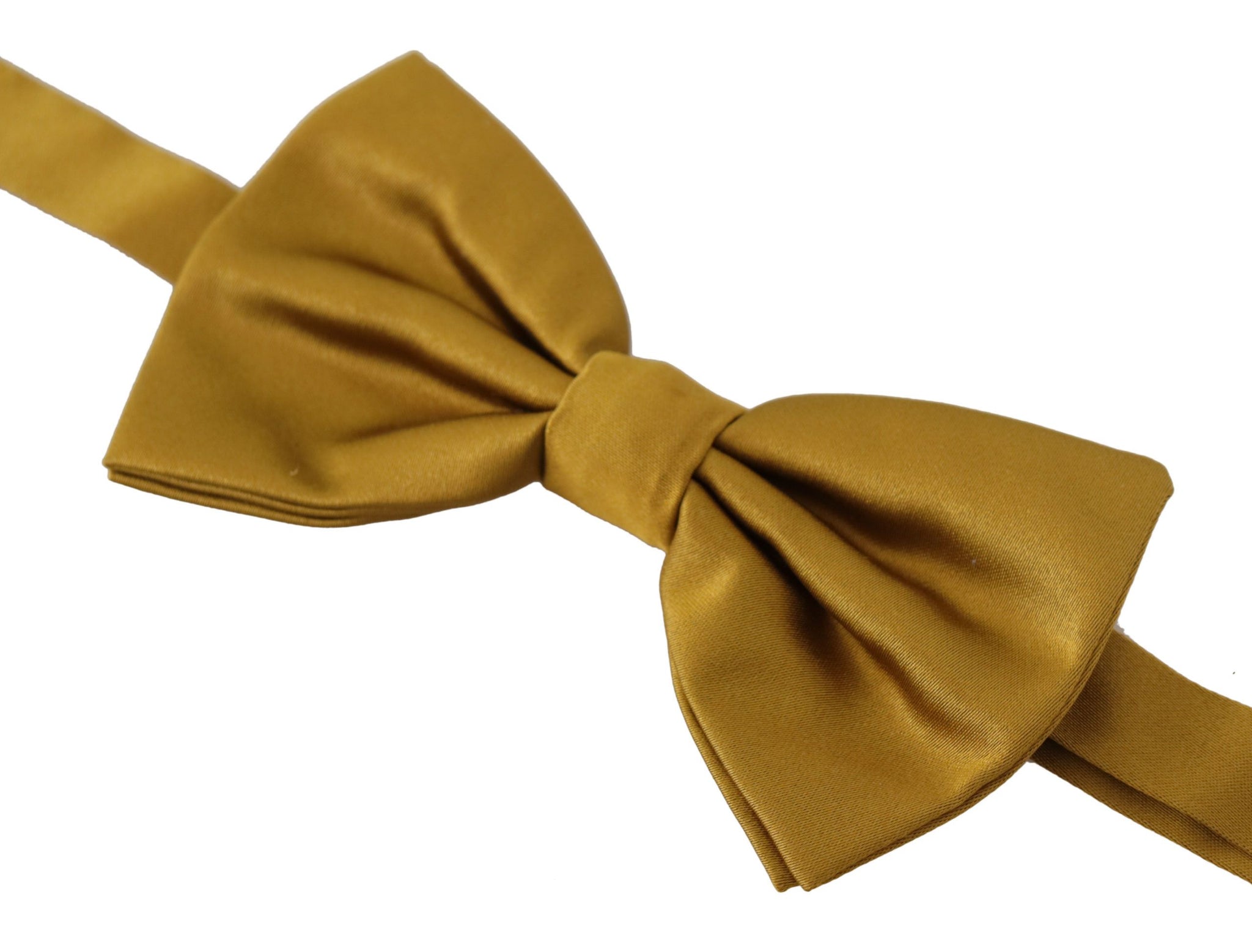 Yellow Mustard 100% Silk Butterfly Papillon Bow Tie