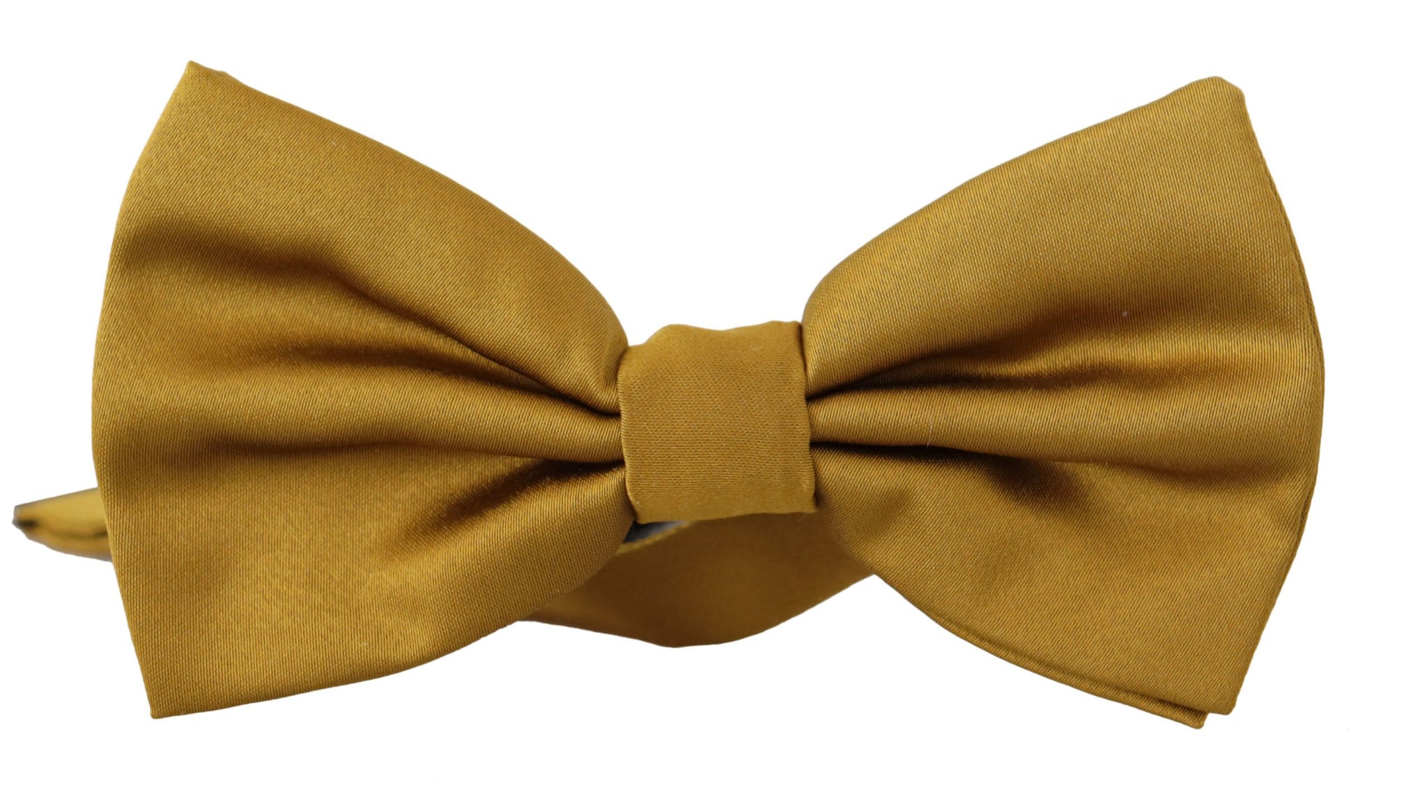 Yellow Mustard 100% Silk Butterfly Papillon Bow Tie