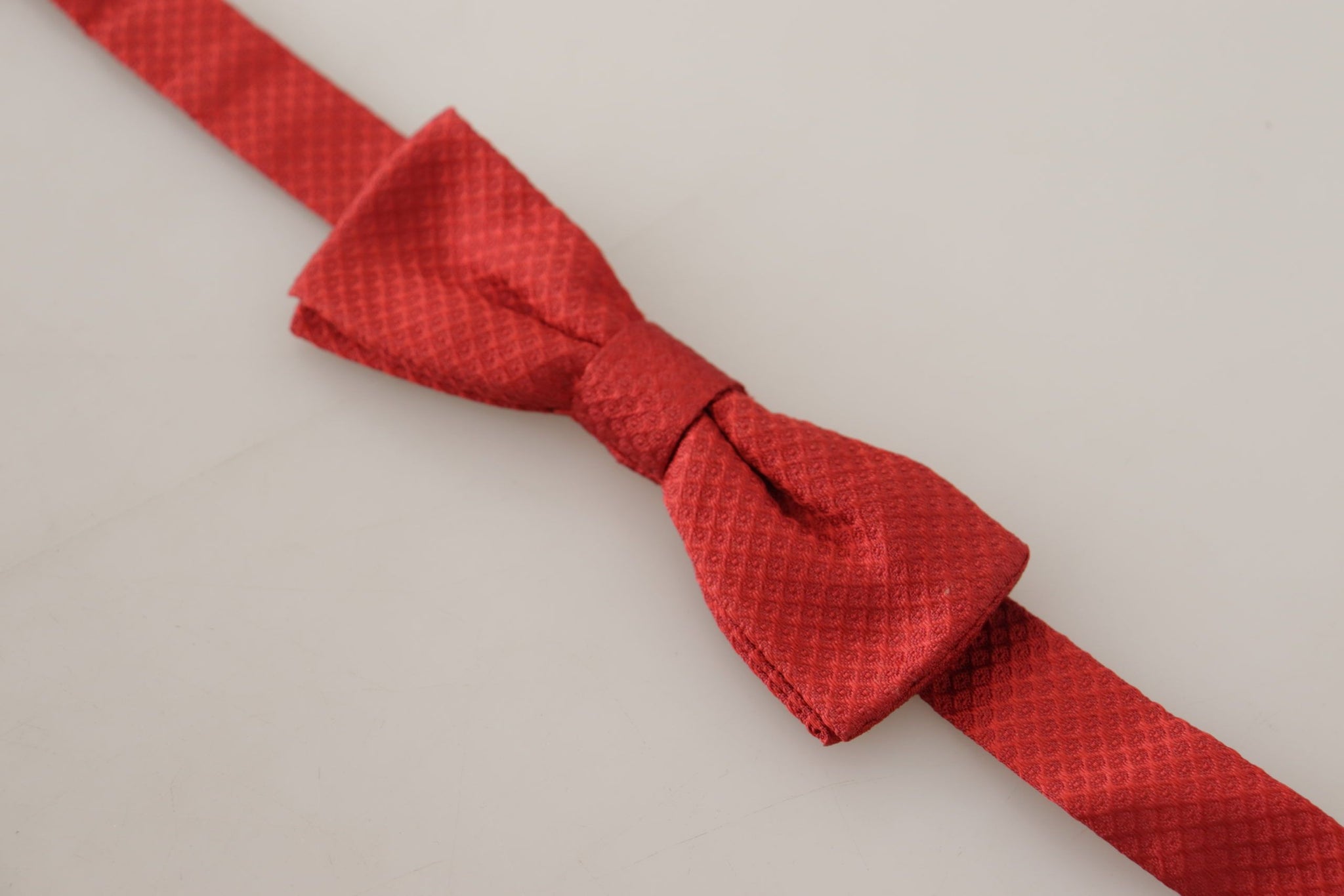 Red 100% Silk Adjustable Neck Papillon Tie