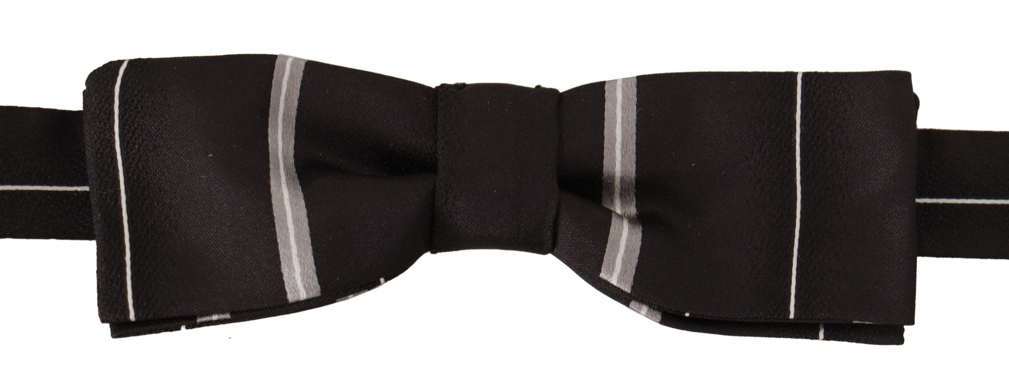 Black Grey Lining 100% Silk Neck Papillon Tie