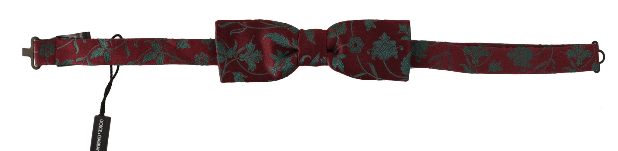 Maroon Pattern Adjustable Neck Papillon Bow Tie