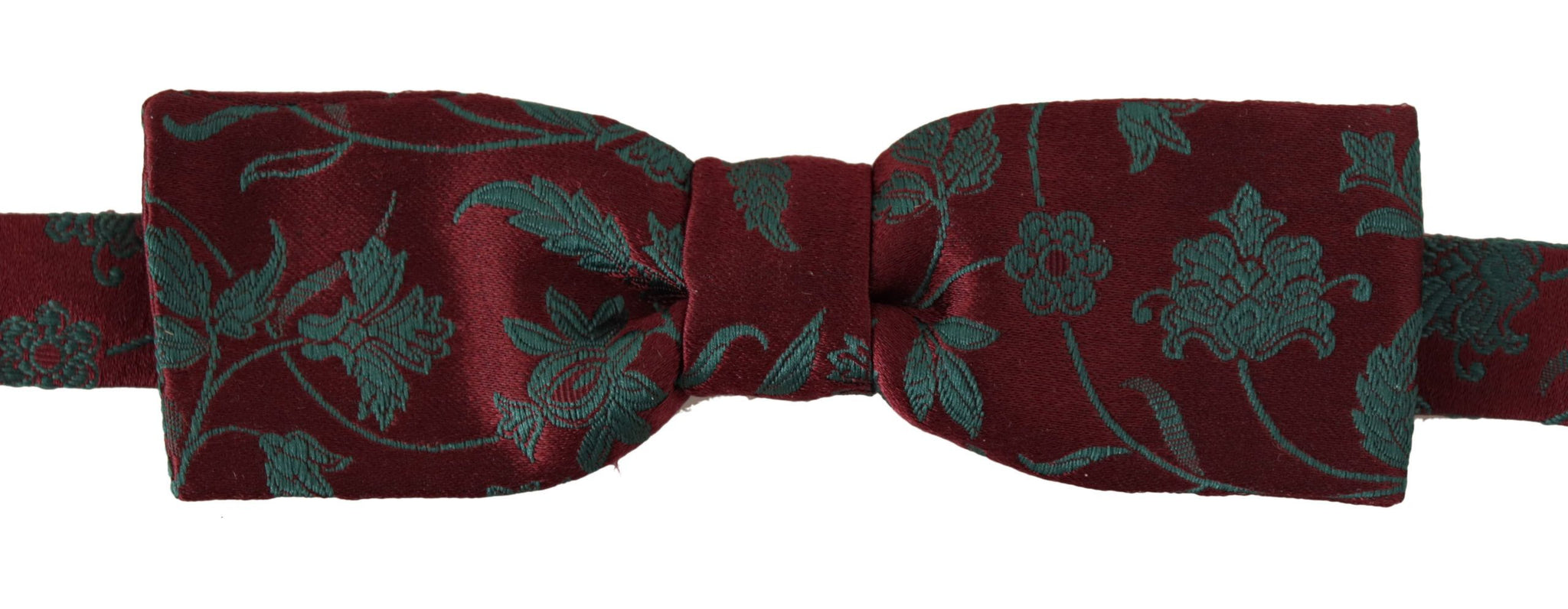 Maroon Pattern Adjustable Neck Papillon Bow Tie