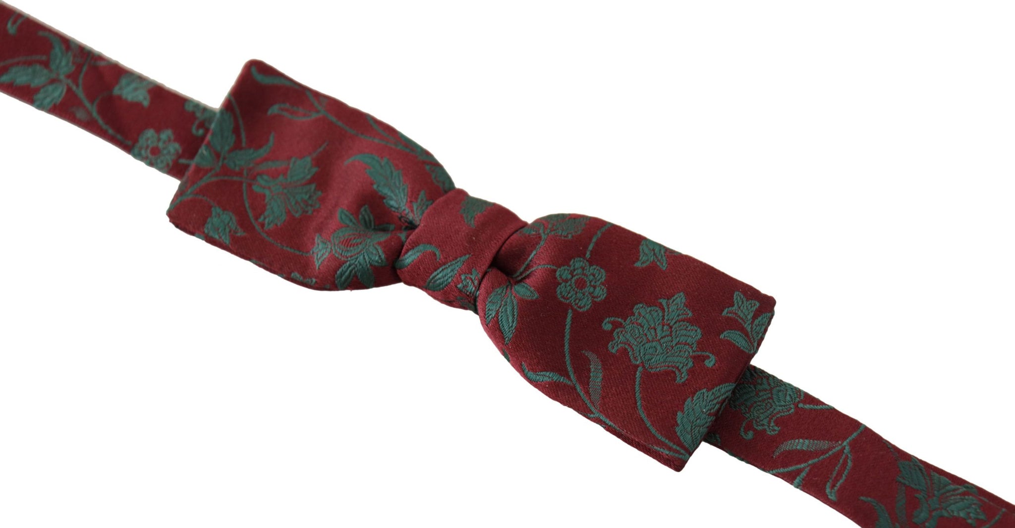 Maroon Pattern Adjustable Neck Papillon Bow Tie