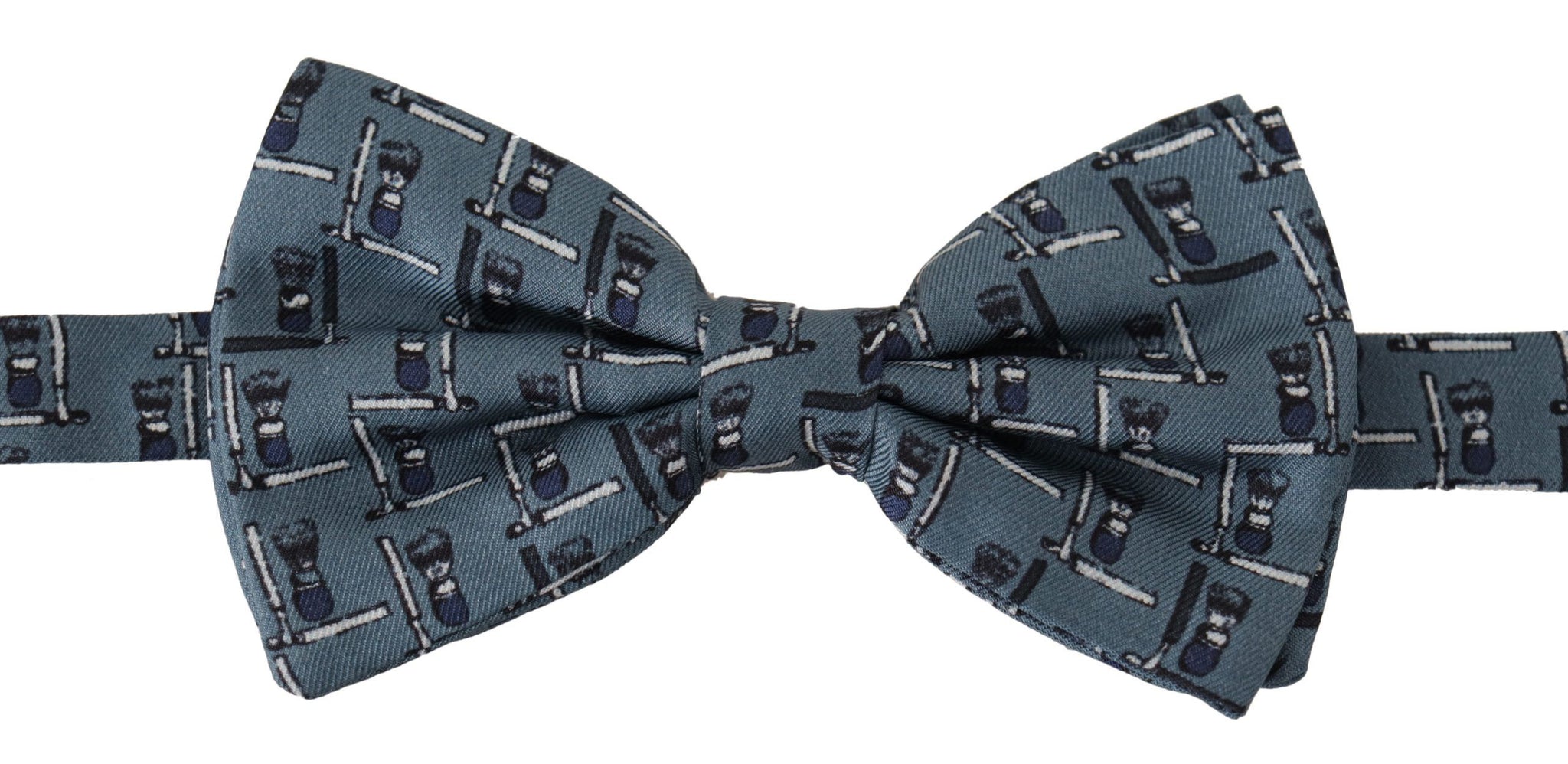 Blue 100% Silk Adjustable Neck Papillon Bow Tie