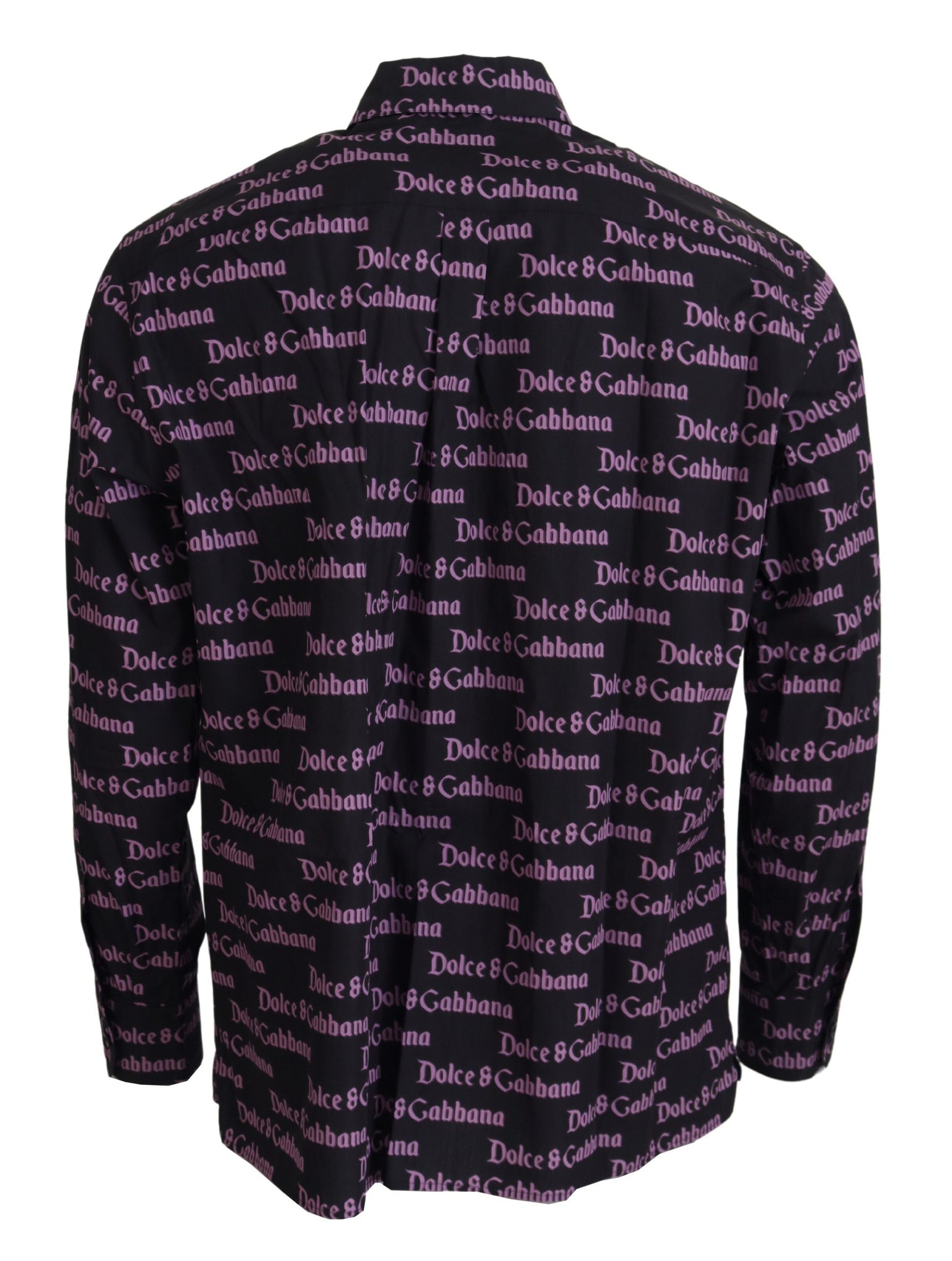 Black Purple Logo Slim Dress Formal Shirt