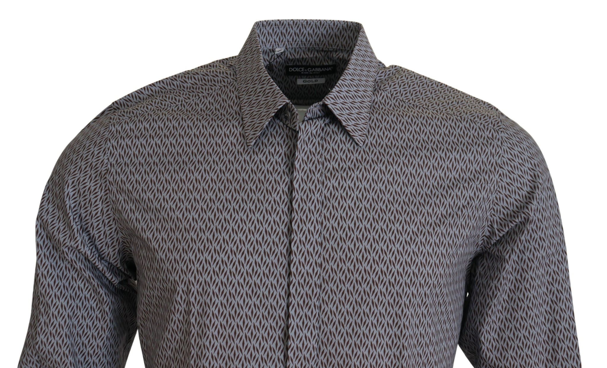 Gray Brown GOLD Slim Fit Dress Formal Shirt