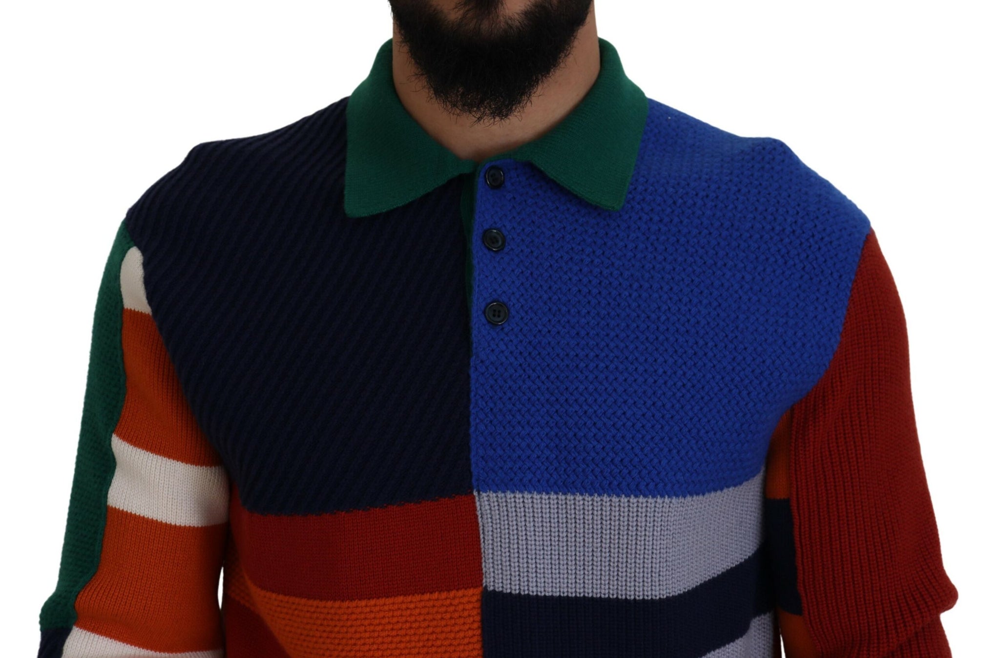 Multicolor Stripes Wool Pullover Sweater