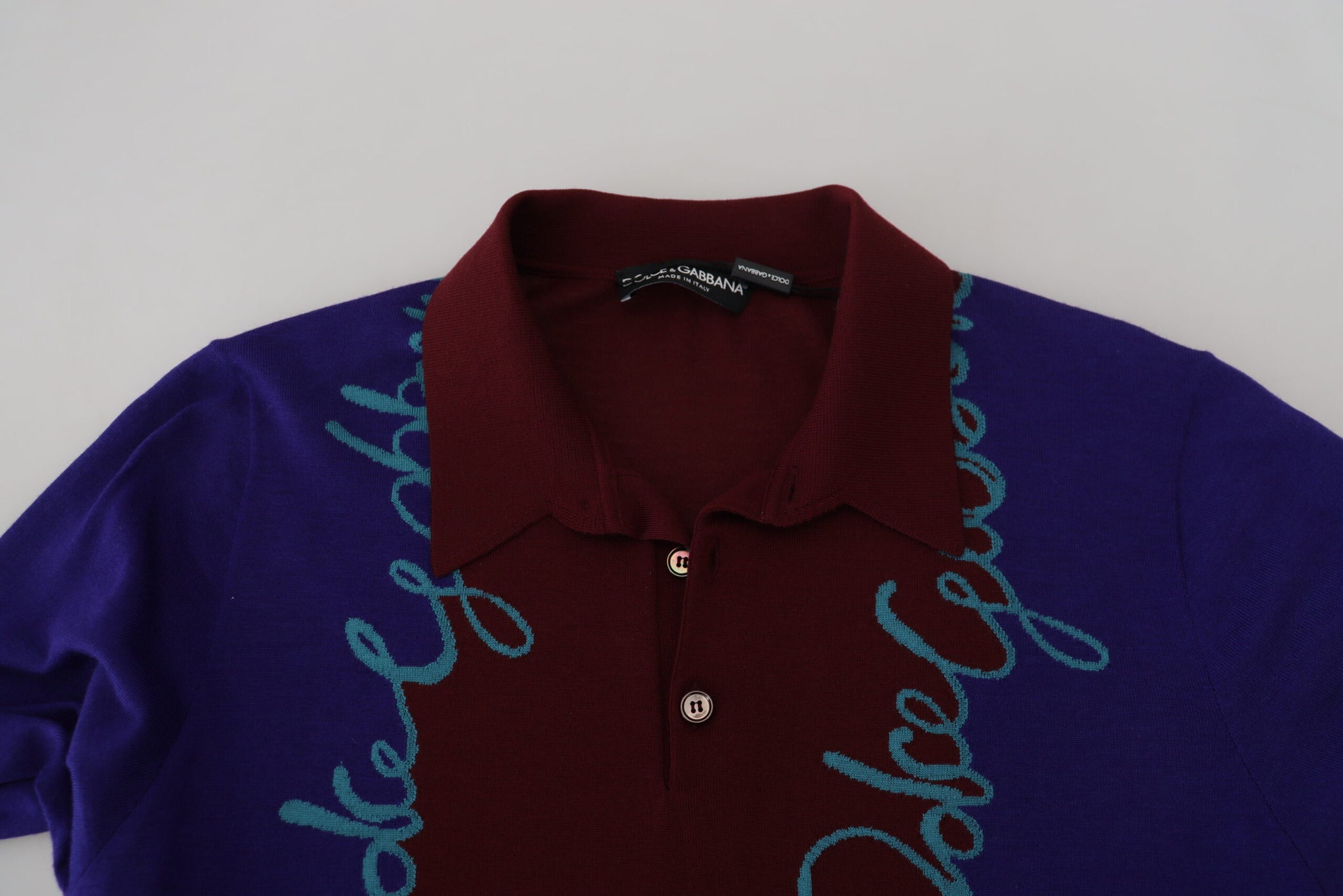 Multicolor Logo Collared Pullover Sweater