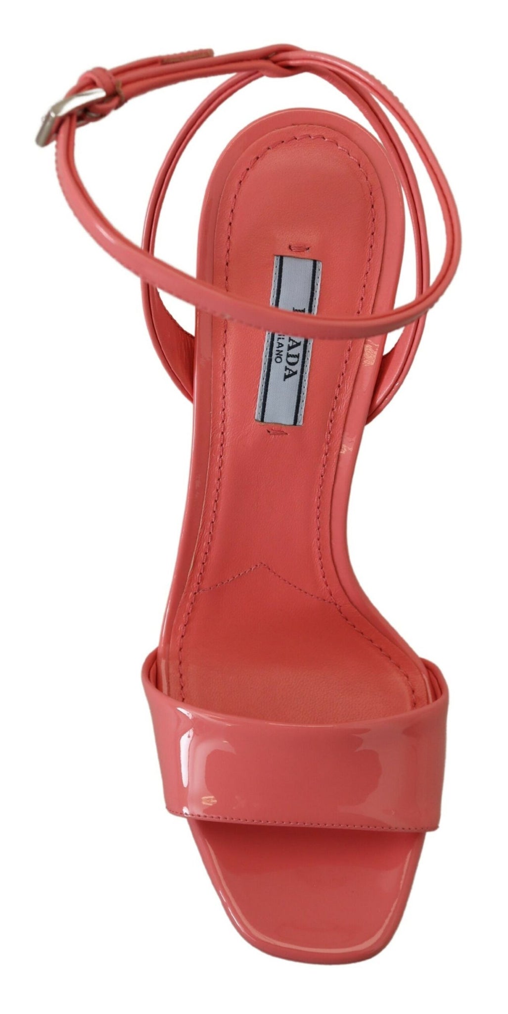 Prada Pink Patent Sandals Ankle Strap Heels Sandal