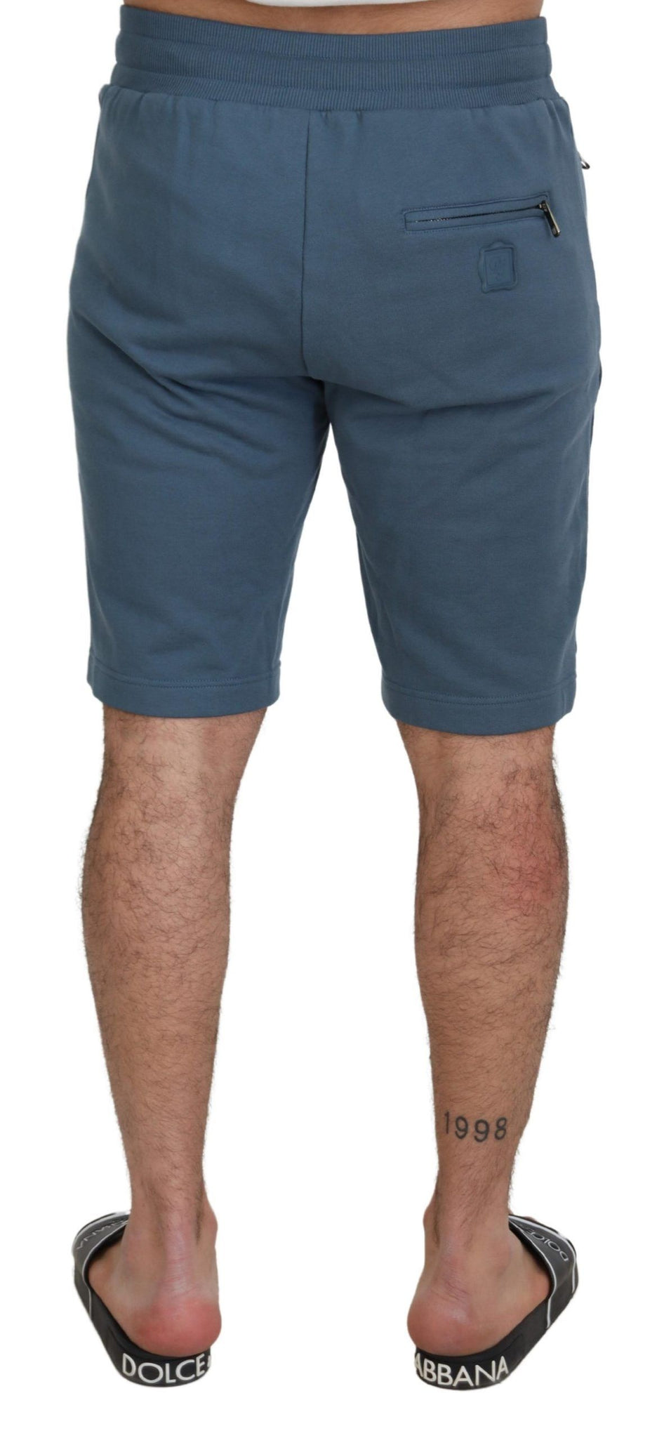 Blue Cotton Bermuda Casual Mens Shorts