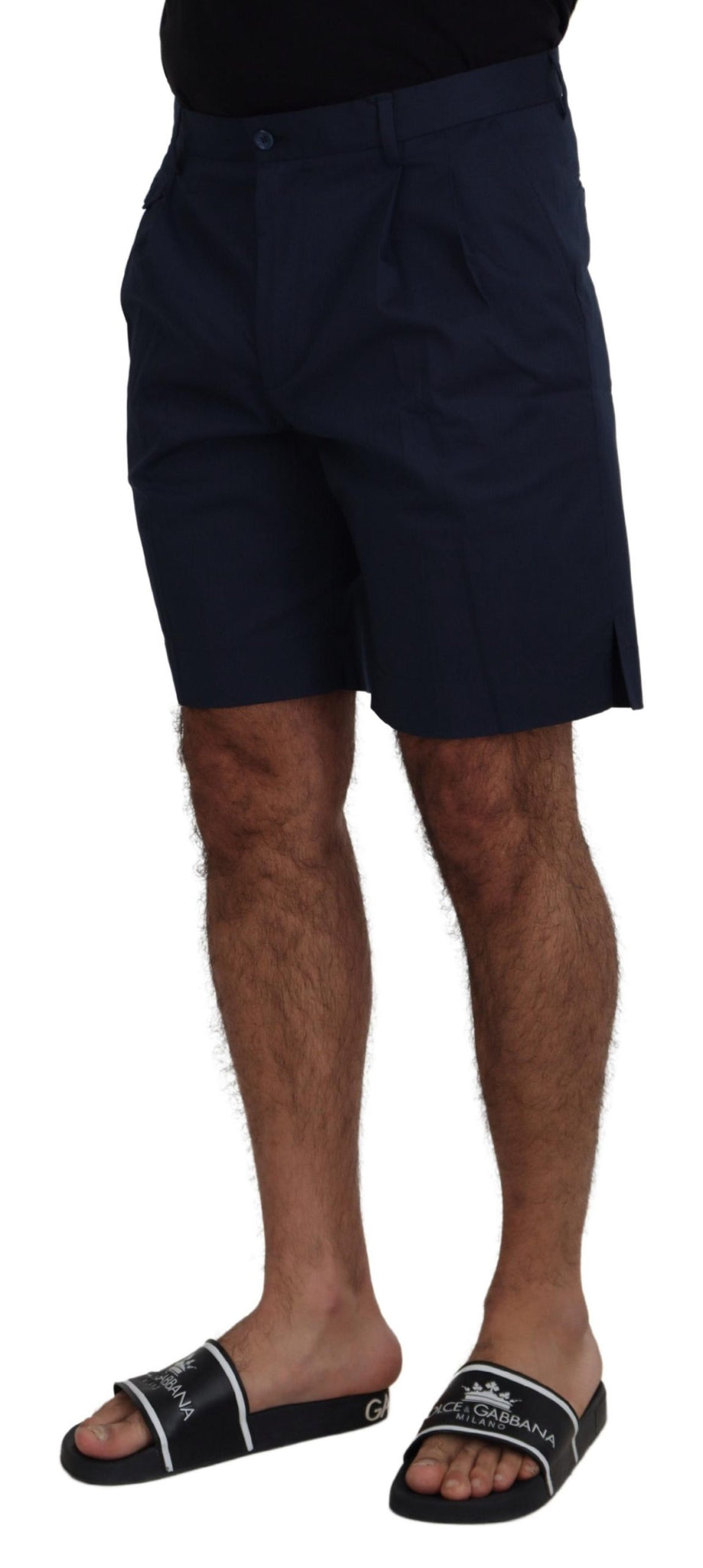 Blue Chinos Cotton Stretch Casual Shorts