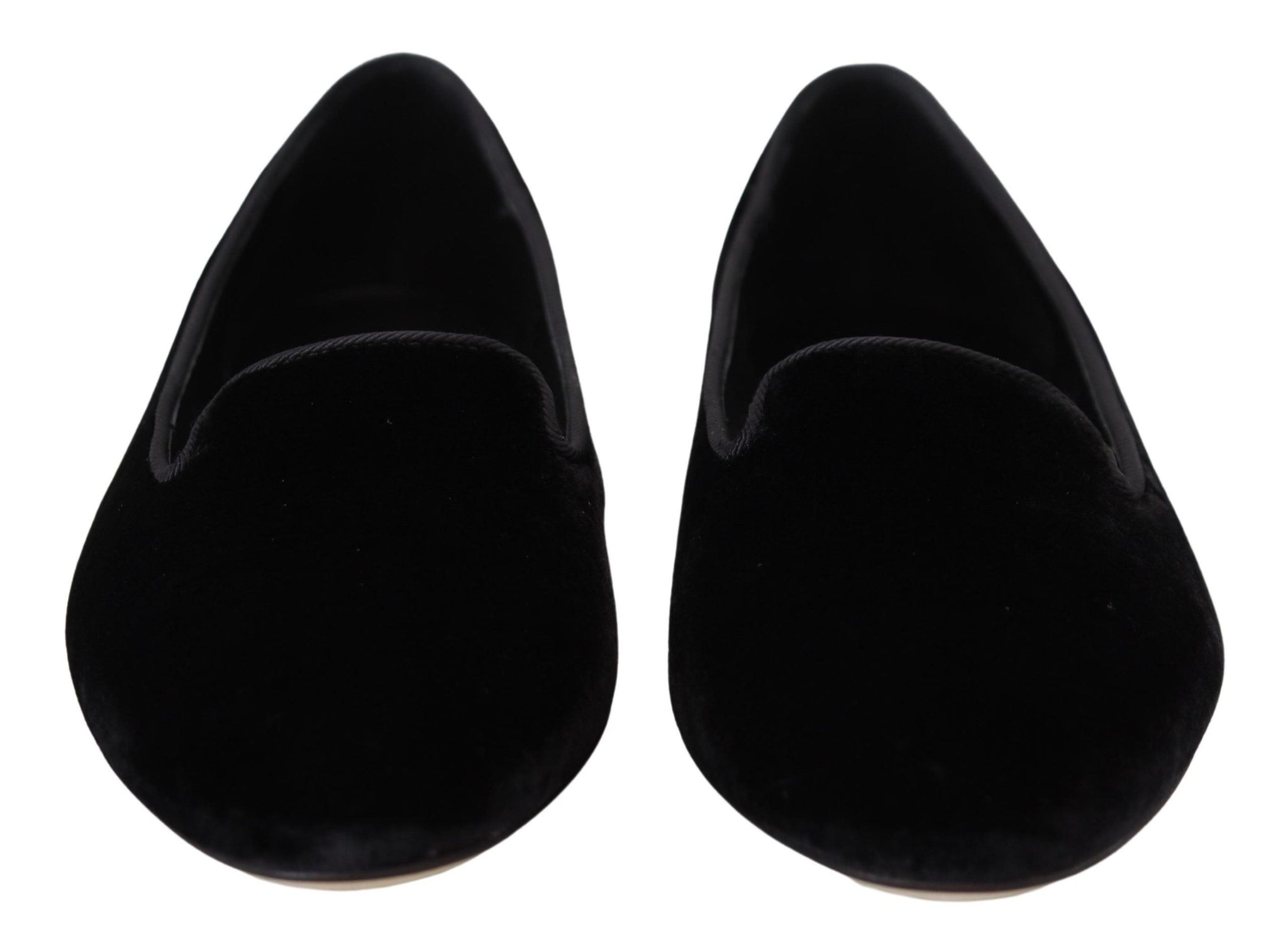 Black Velvet Slip Ons Loafers Flats Shoes