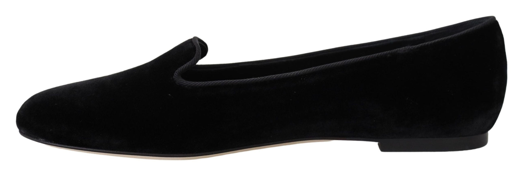 Black Velvet Slip Ons Loafers Flats Shoes