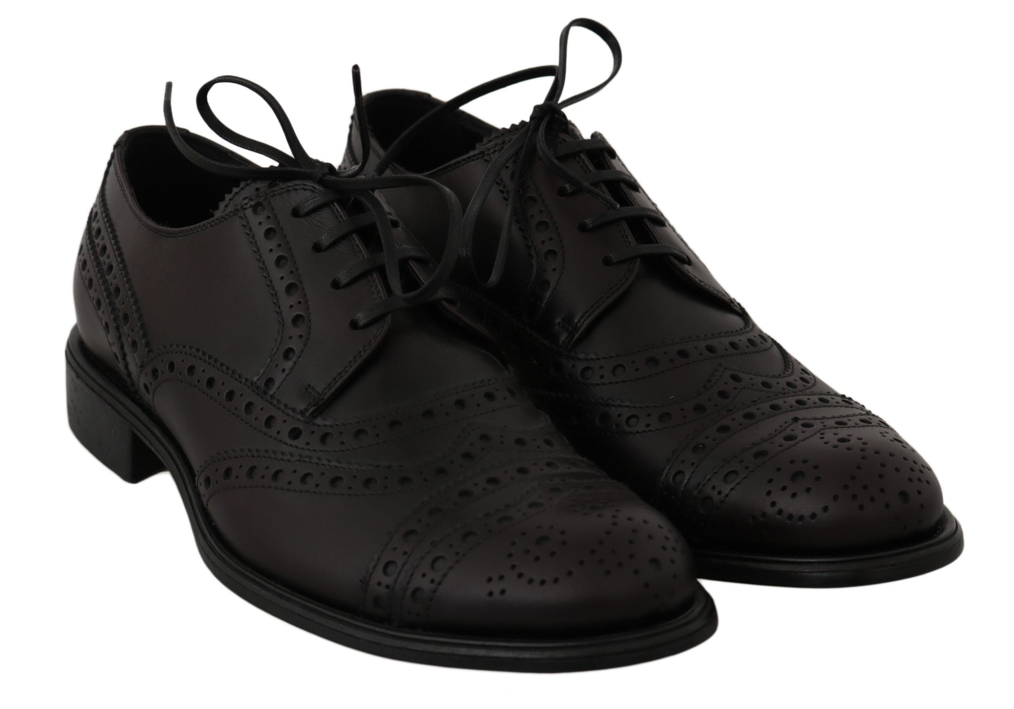 Black Leather Wingtip Oxford Dress  Shoes