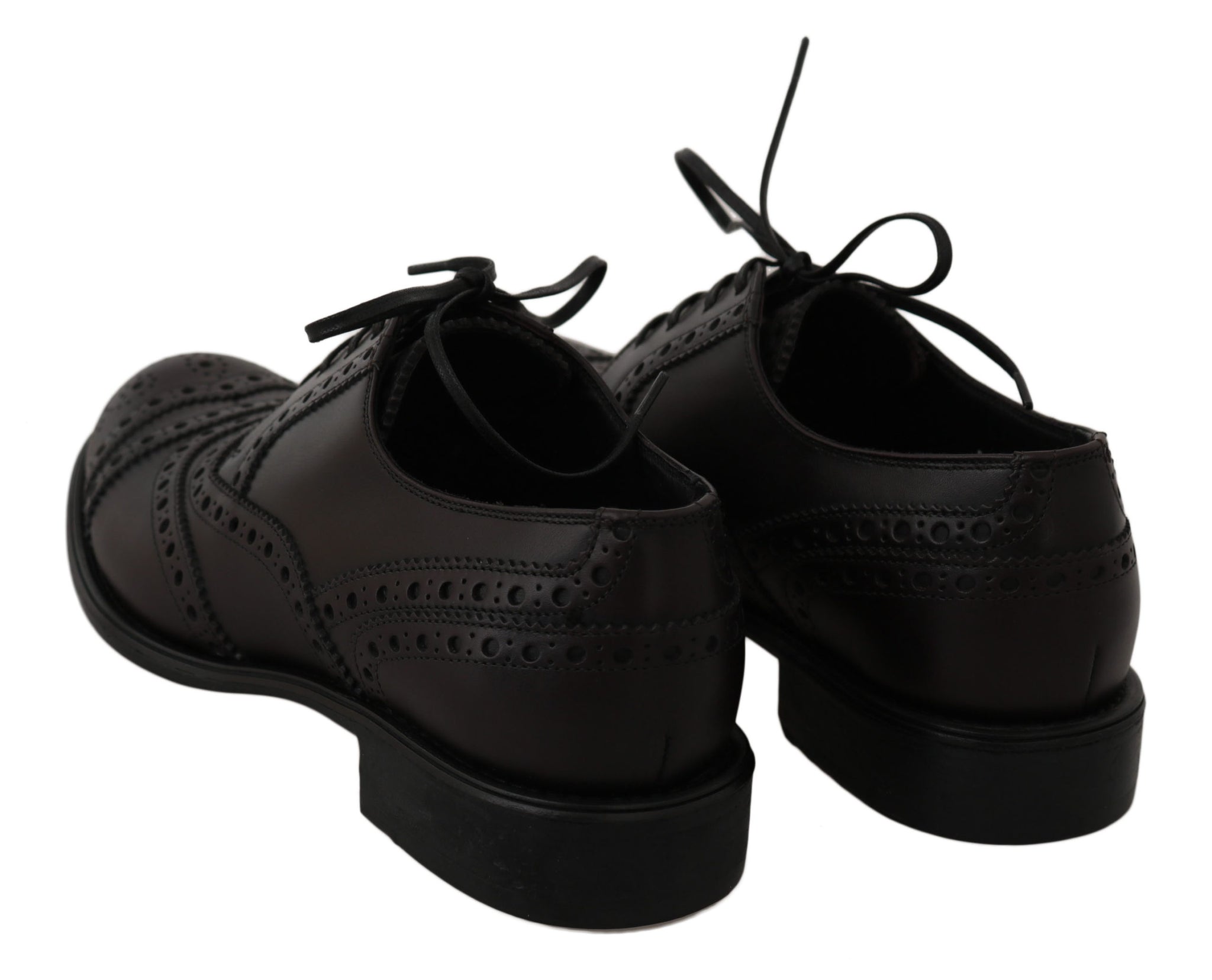 Black Leather Wingtip Oxford Dress  Shoes