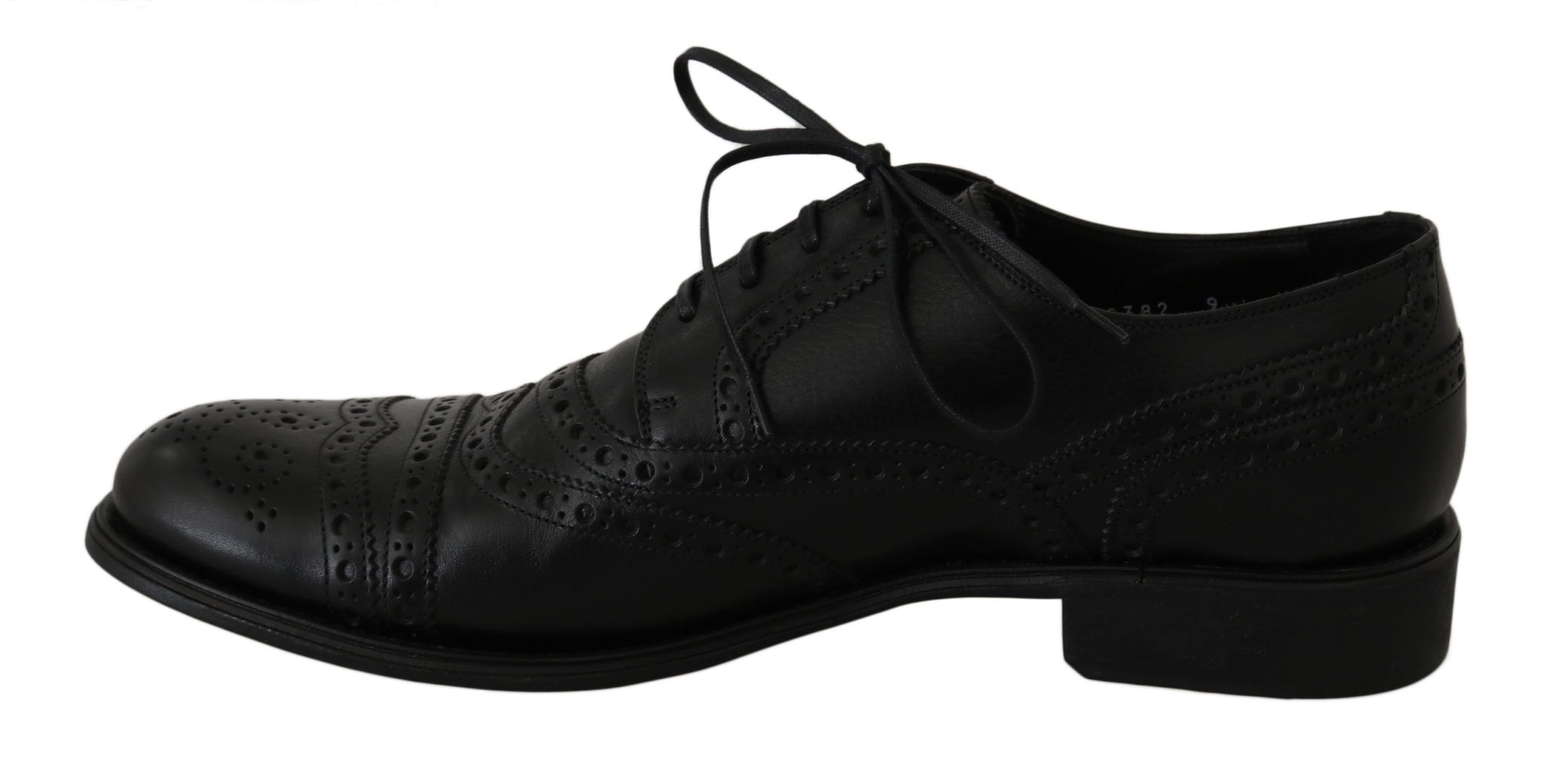 Black Leather Wingtip Oxford Dress Shoes