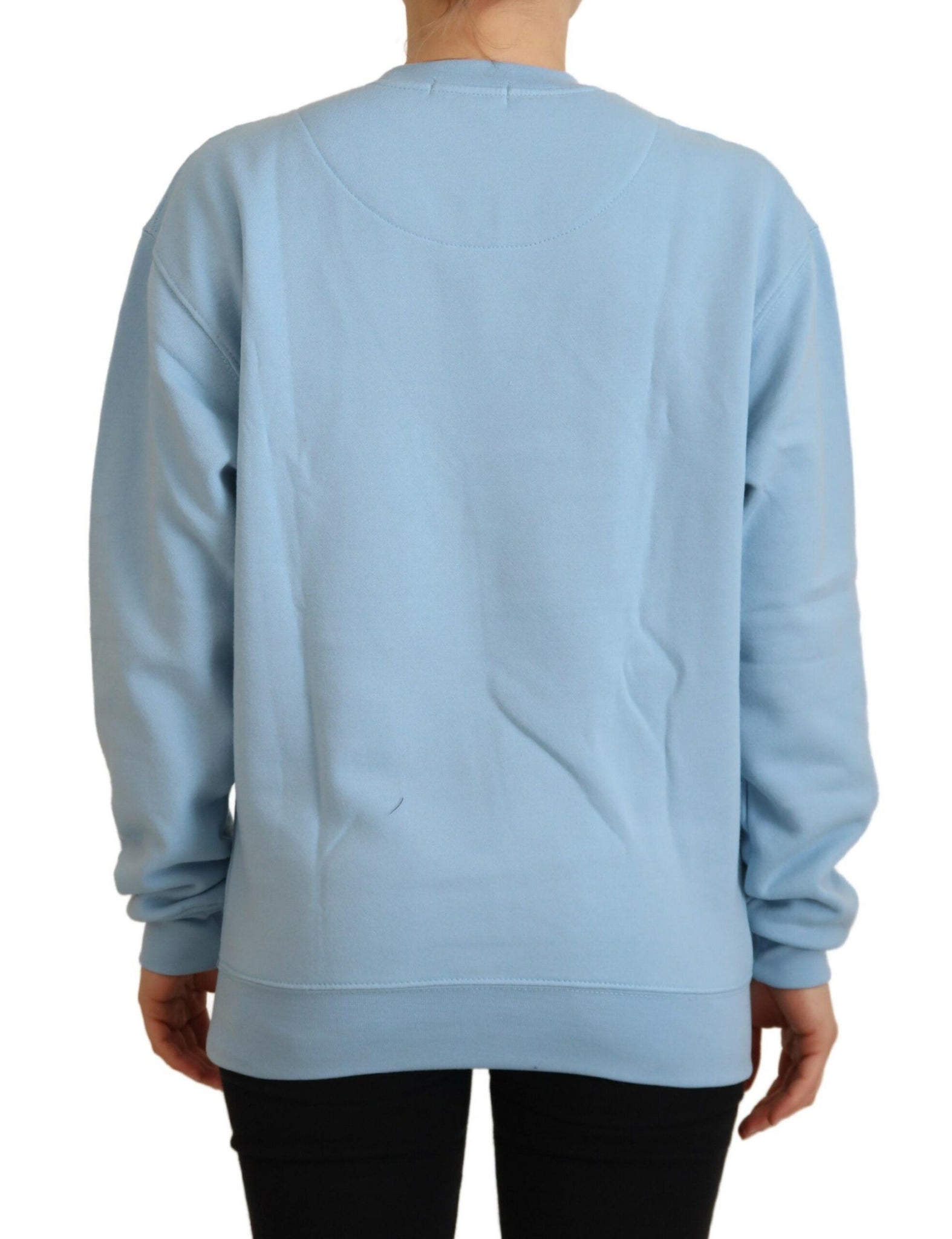 Philippe Model Light Blue Logo Printed Long Sleeves Sweater