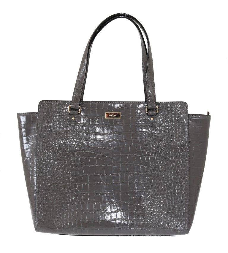 Gray Elissa Bristol Drive Croc Hand Bag