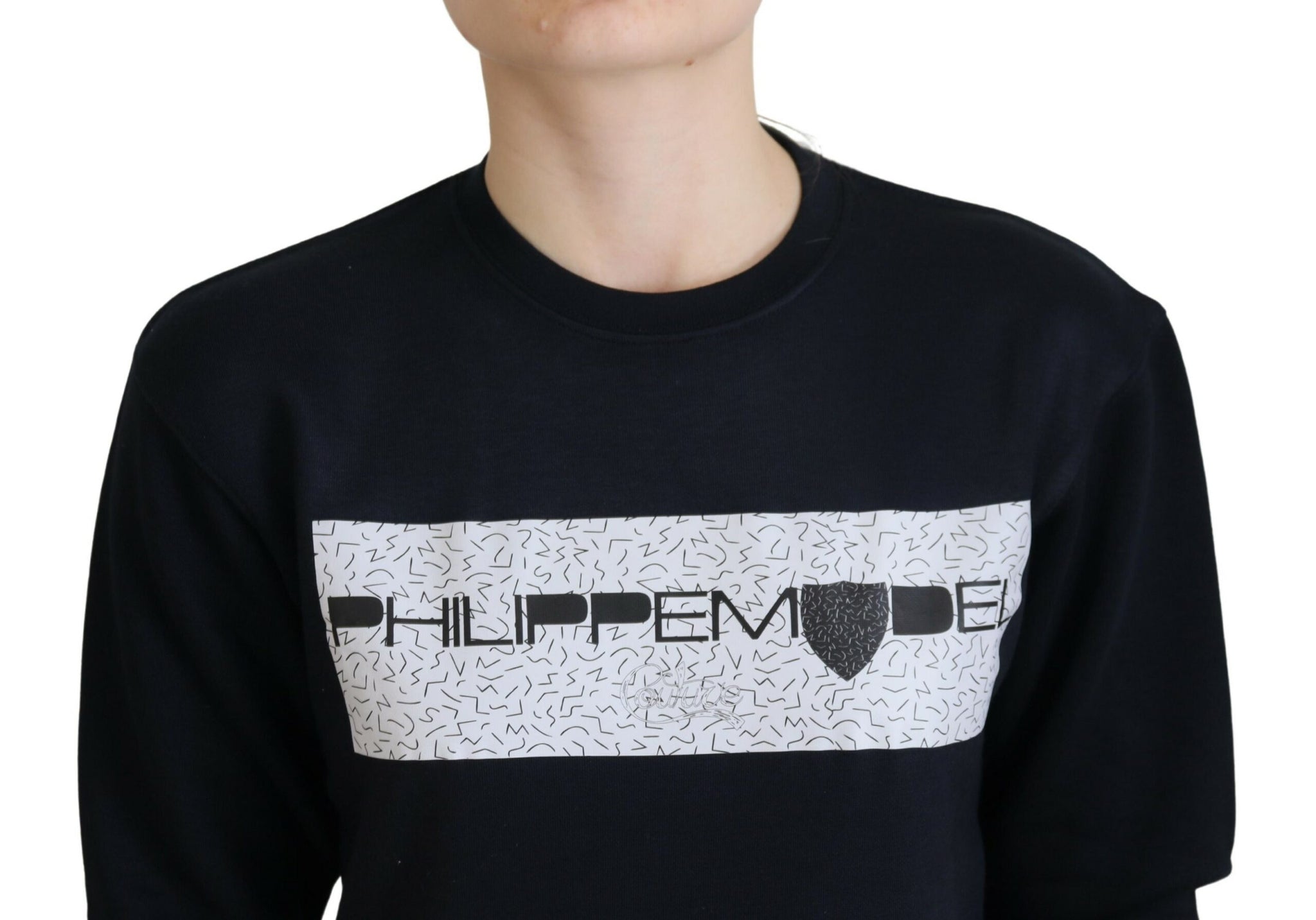 Philippe Model Black Printed Long Sleeves Pullover Sweater