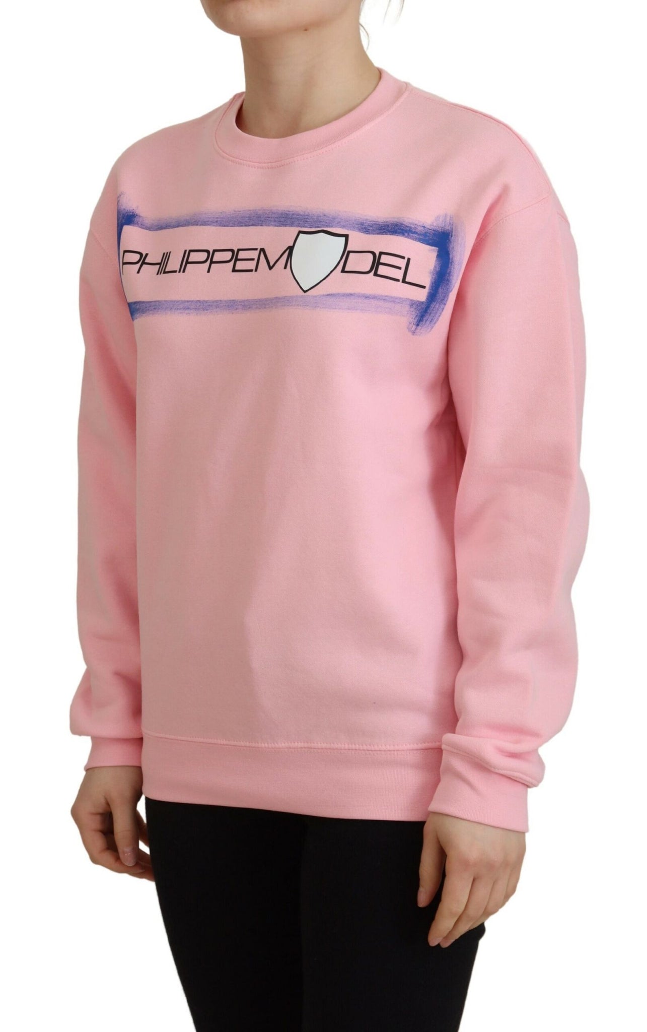 Philippe Model Pink Printed Long Sleeves Pullover Sweater