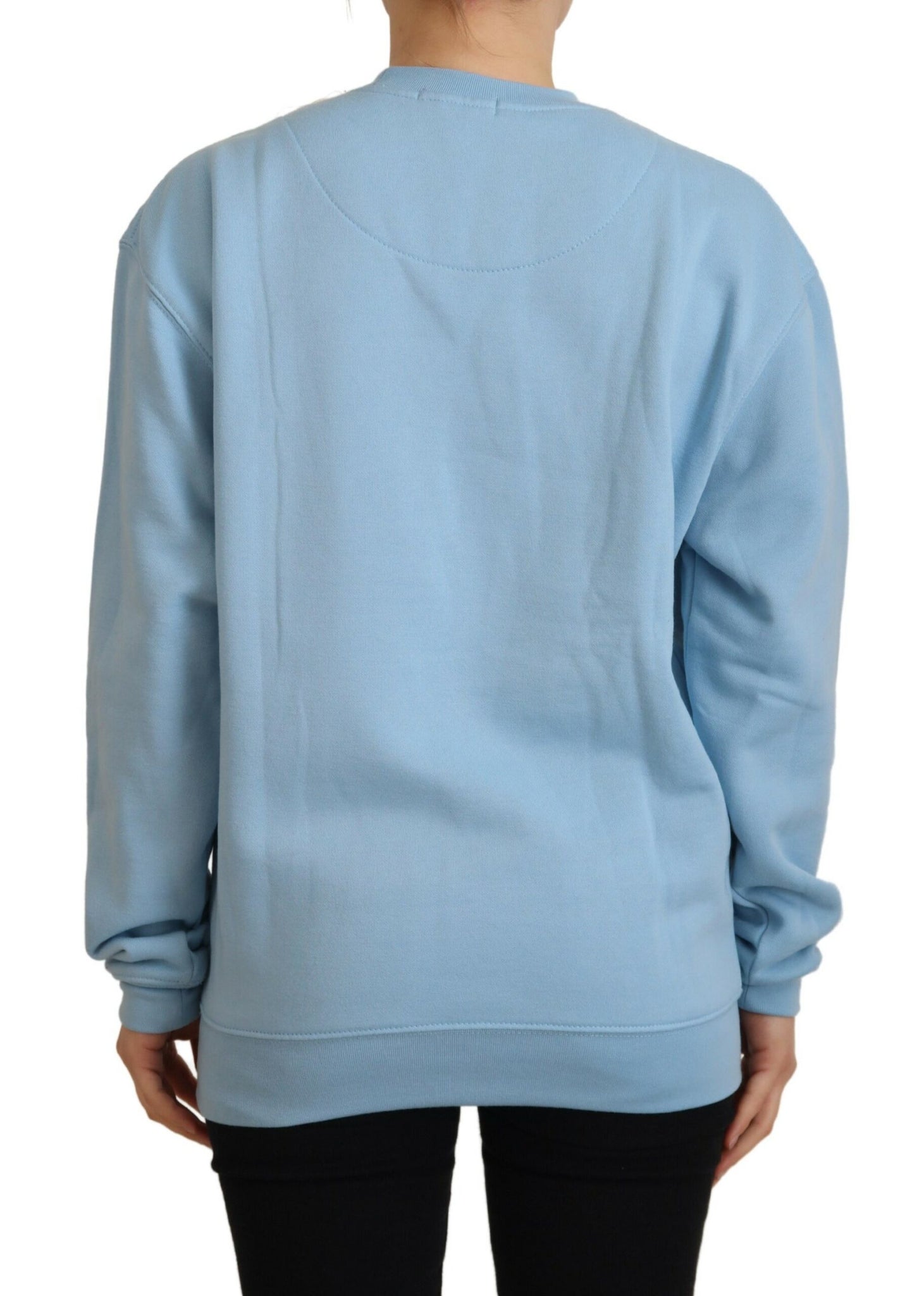 Philippe Model Light Blue Logo Printed Long Sleeves Sweater