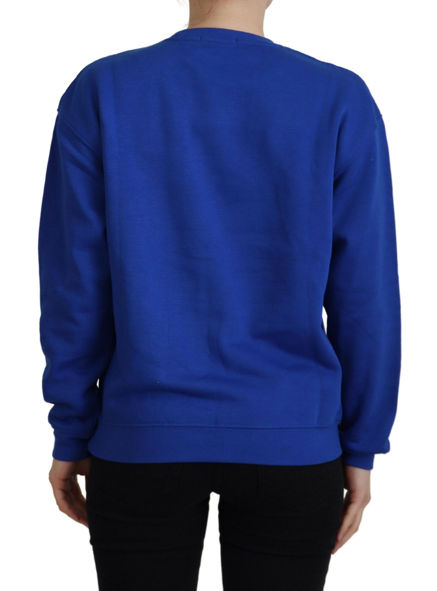 Philippe Model Blue Printed Long Sleeves Pullover Sweater